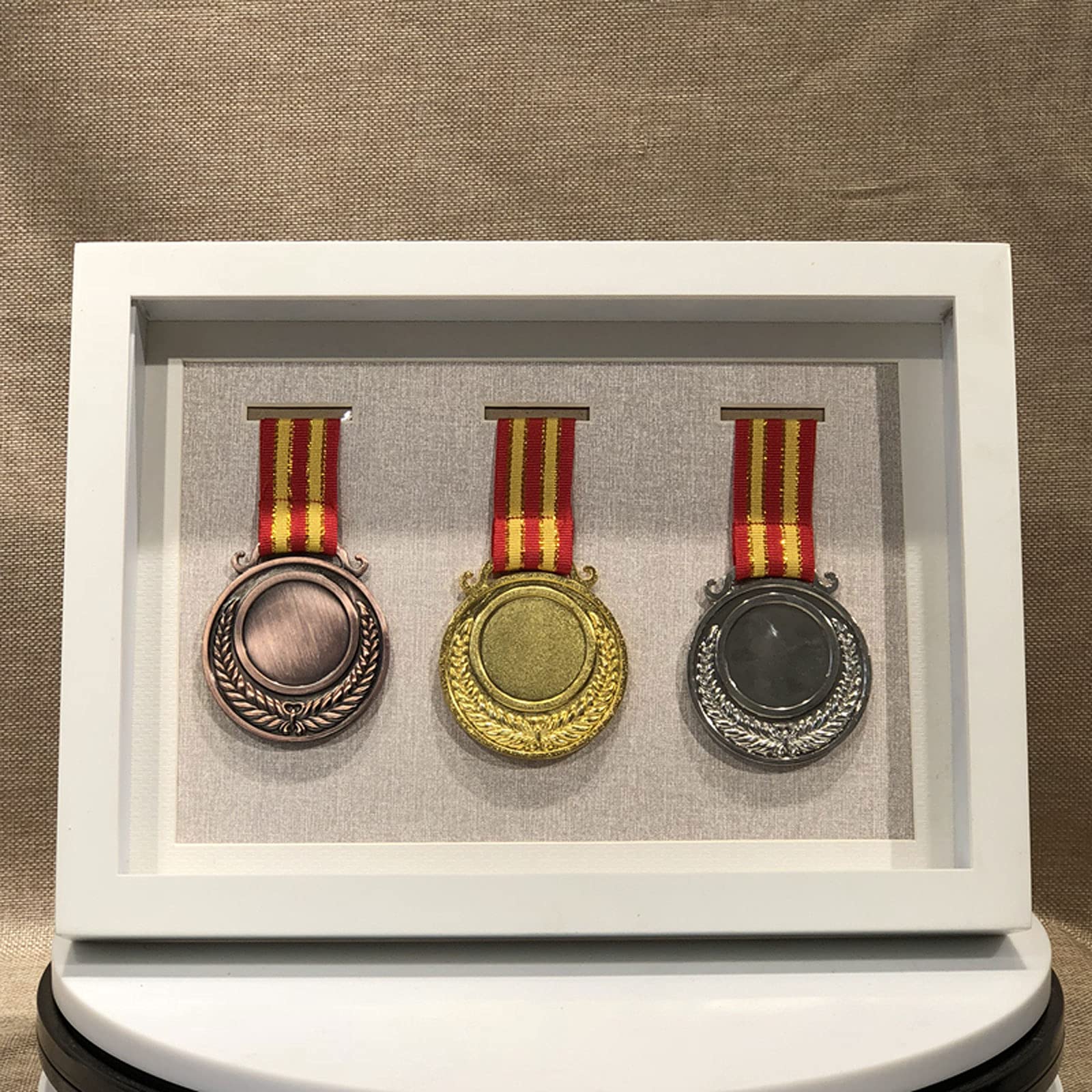 zzjjMedal Display Frame,Frame To Display Medals，Sports Medal 3D Box Photo FramesPicture Photo Frame With Certificate Personalised With Title，Marathon Display Frame For Medal
