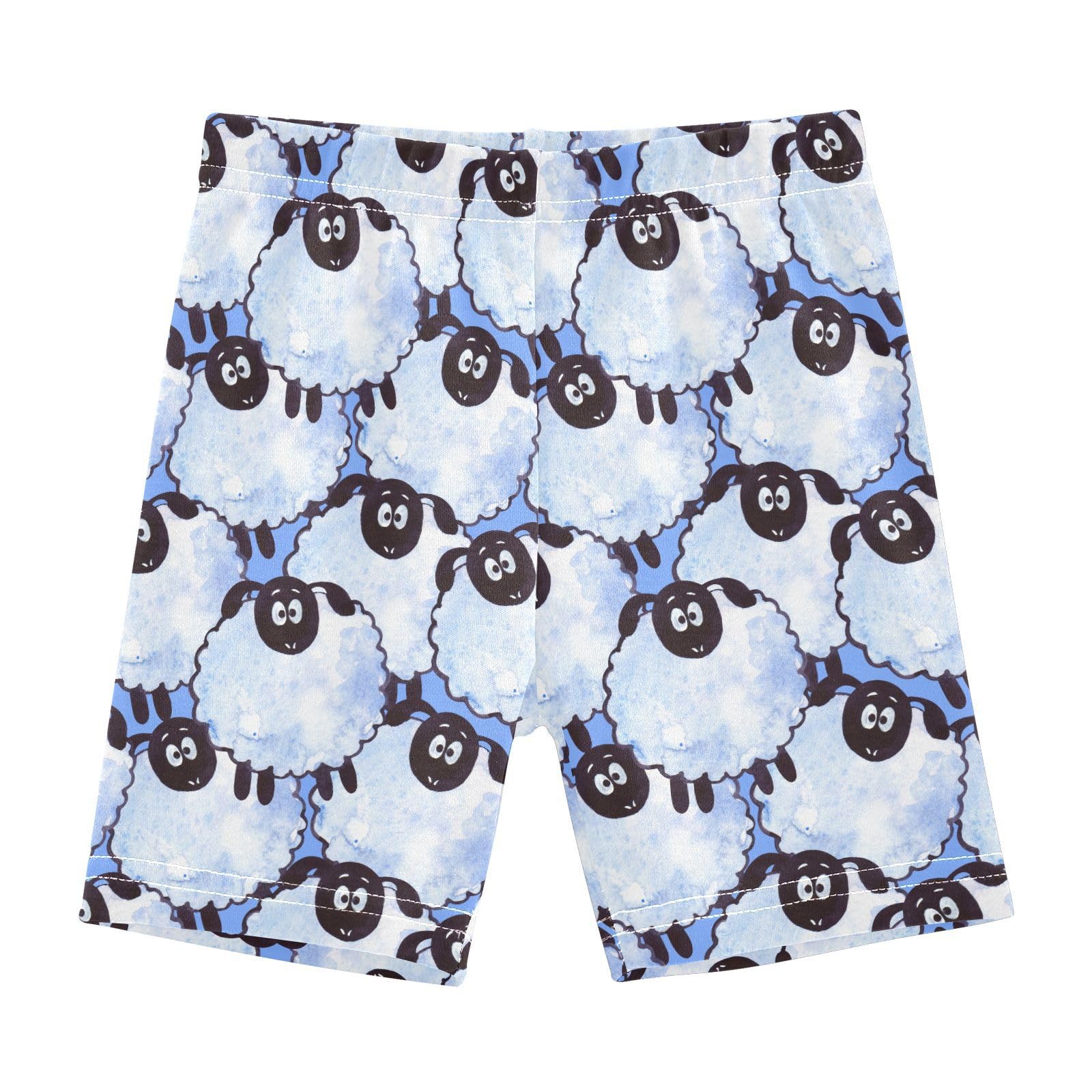 JHKKU Girls Funny Sheep Shorts Cotton Cartwheel Bike Kids Biker Under Dress Dance Short Girl Clothes 6T