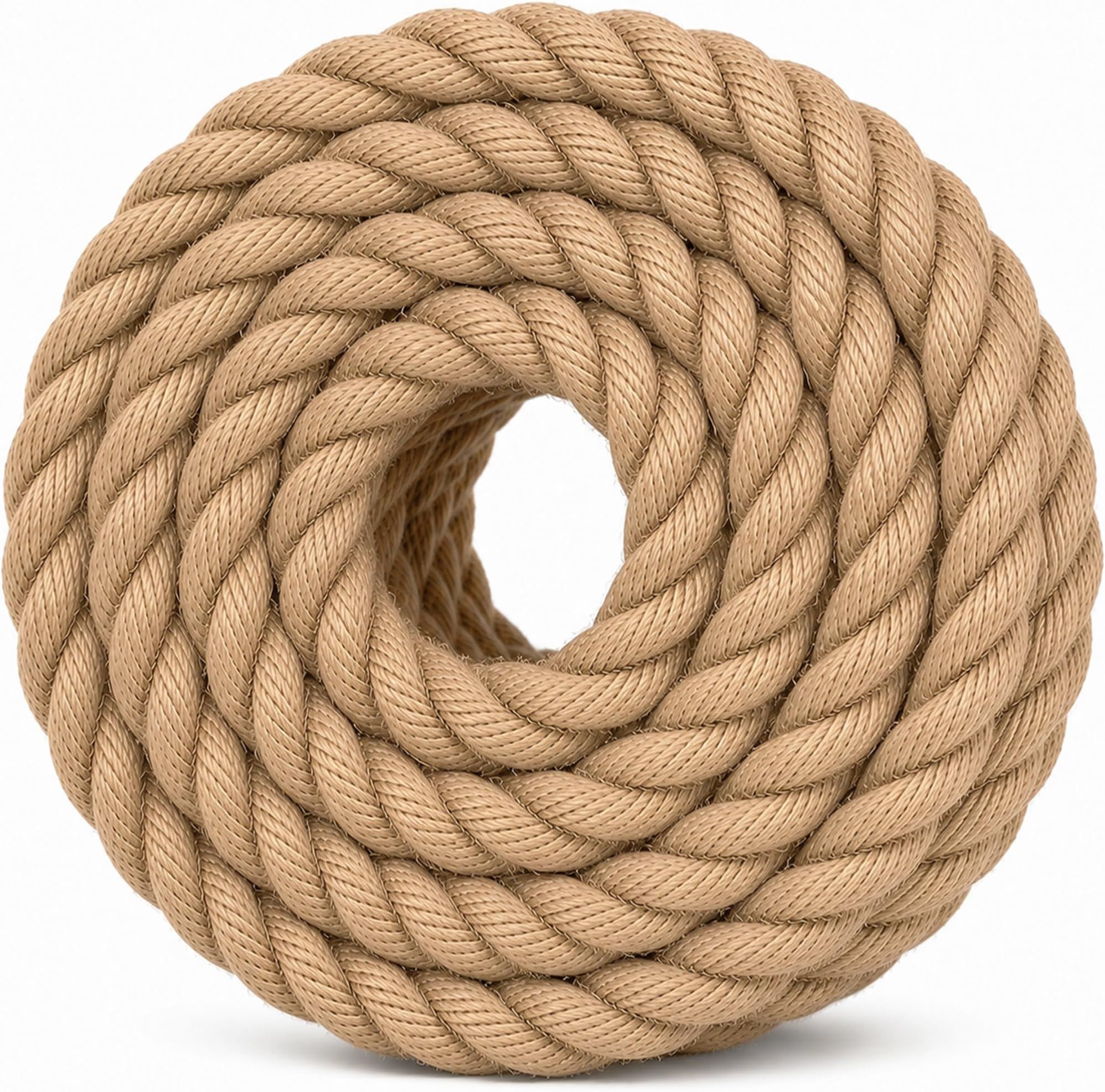 Twisted Manila Jute Rope (1 Inch x 10 Feet) Natural Thick Hemp Rope for DIY Crafts, Nautical, Railings, Home Decorating