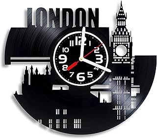 London vinyl wall clock, London gift for any occasion, Christmas, Valentine's Day, Birthday, Holiday, Housewarming Present