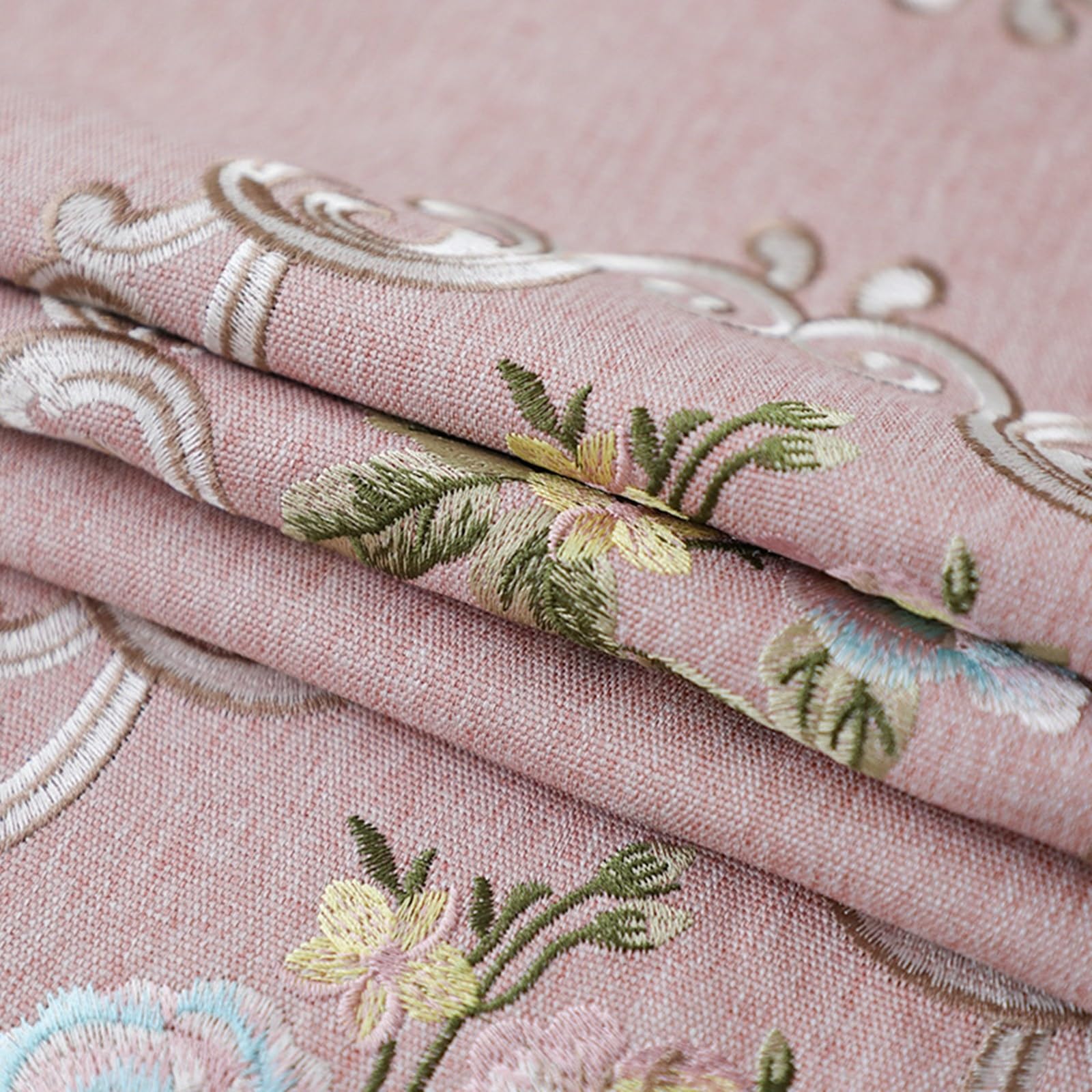 KnSam Mantel de 140 x 260 cm, diseño retro de flores con borla, mantel de poliéster, mantel de jardín, decoración de mesa para salón, comedor, balcón, jardín, rosa
