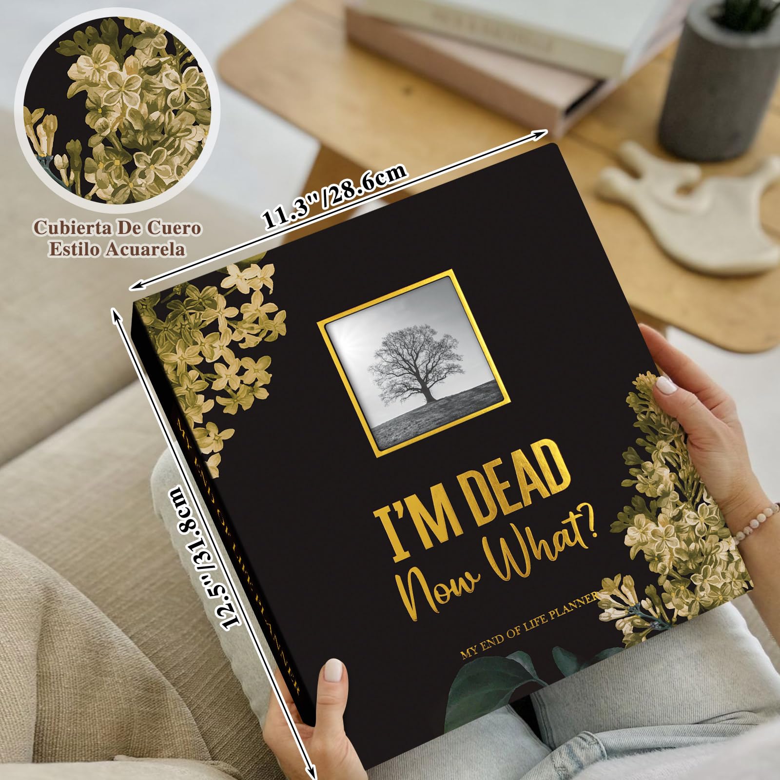 Lanpn Carpeta Organizadora de Fin de Vida – I'm Dead, Now What con 8 Divisores y 10 Fundas, Organizador de Últimos Deseos Testamento Documentos Importantes Planificación Funeraria, Inglés