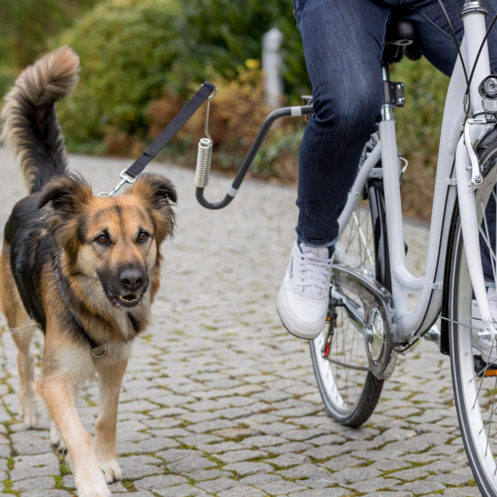 Trixie Hunde Biker-Set U-Form – M-XL – Fahrradzubehör für Hunde – mit Feder zur Zugdämpfung – hohe Fahrstabilität – für mittelgroße und große Hunde