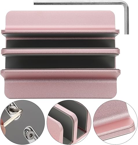 Miniatura 8 de NOLITOY Laptop Stand Vertical Dual-Slot Tablet Base Desk Bracket for Home Office Travel Rose Gold