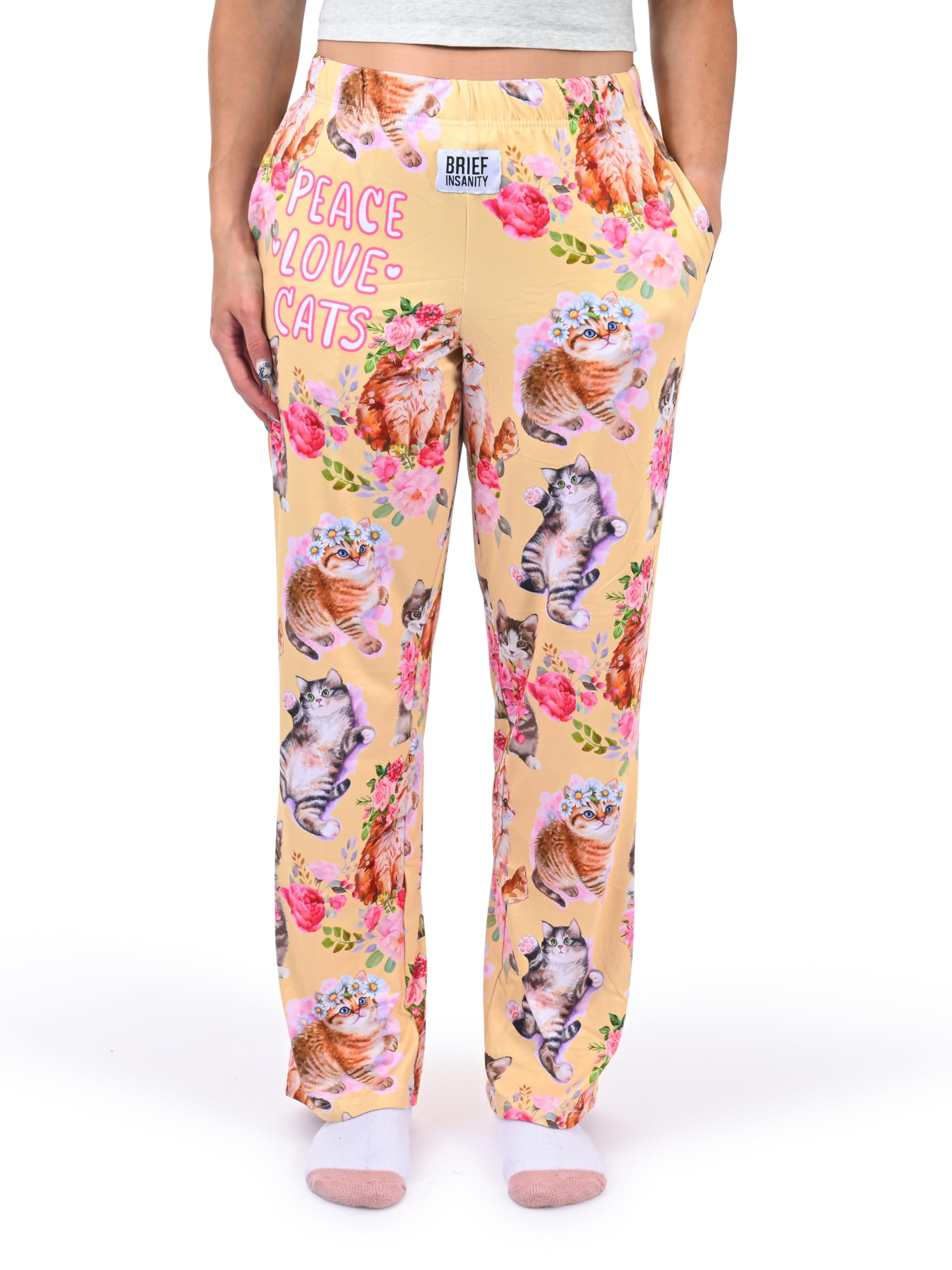 BRIEF INSANITY Cat Print Lounge Pajama Pants