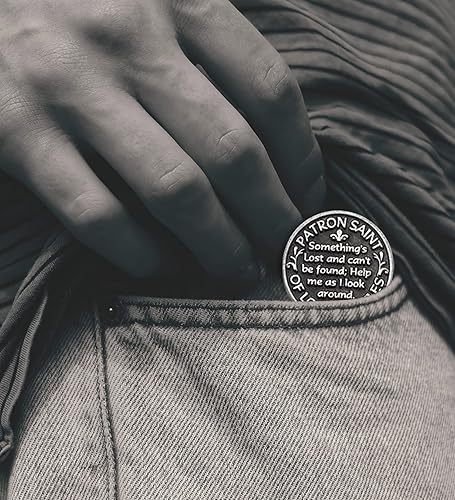 Miniatura 5 de Figura de estatua de San Antonio de Padua (4 pulgadas), tarjeta de oración laminada, moneda de bolsillo de San Antonio, tarjeta de oración del Señor