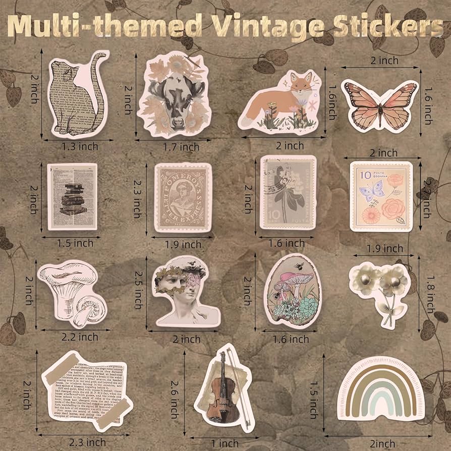 Amazon.com: 200Pcs Vintage Stickers, Aesthetic Scrapbook