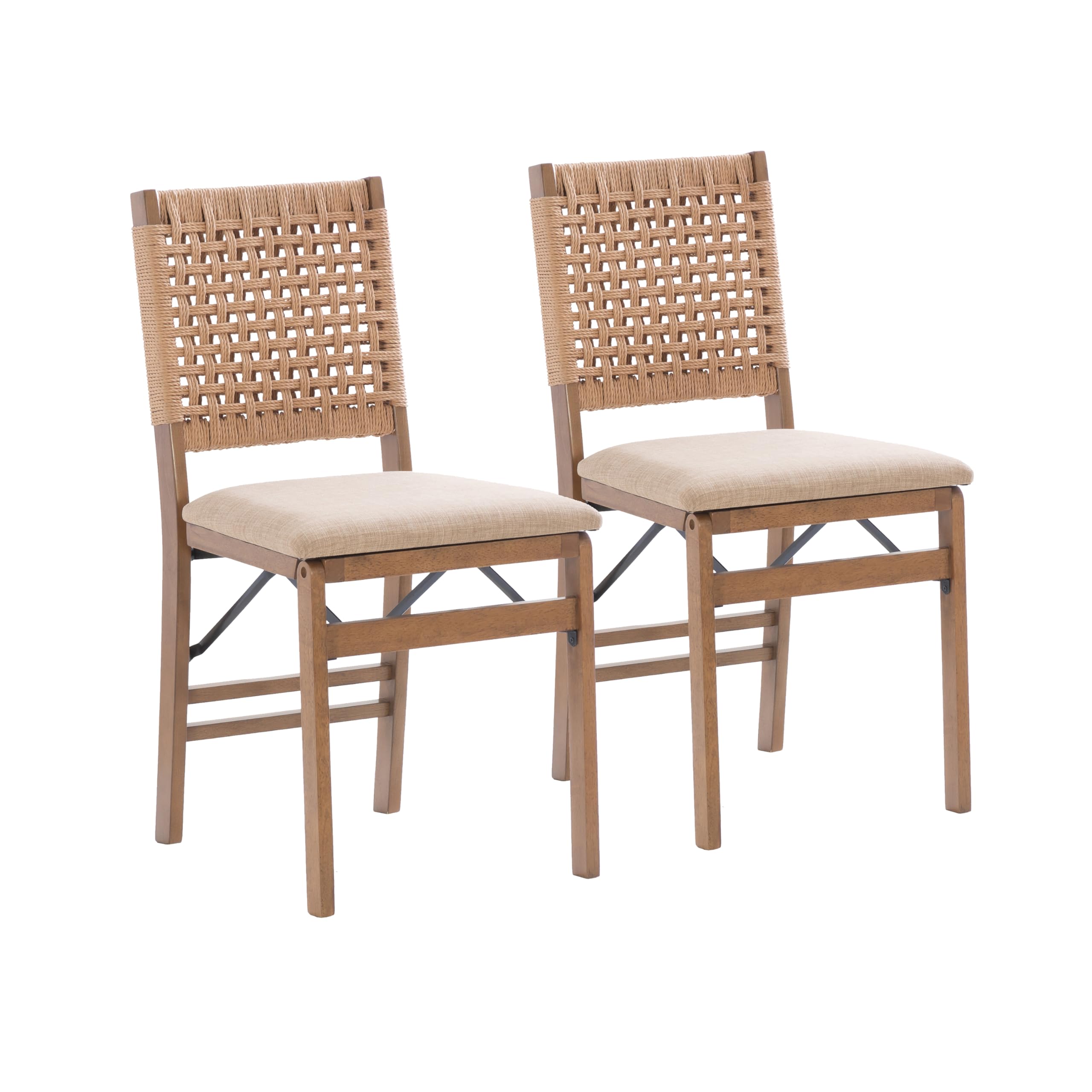 Amazon.com: Linon Bennett Natural Folding Chair with Woven
