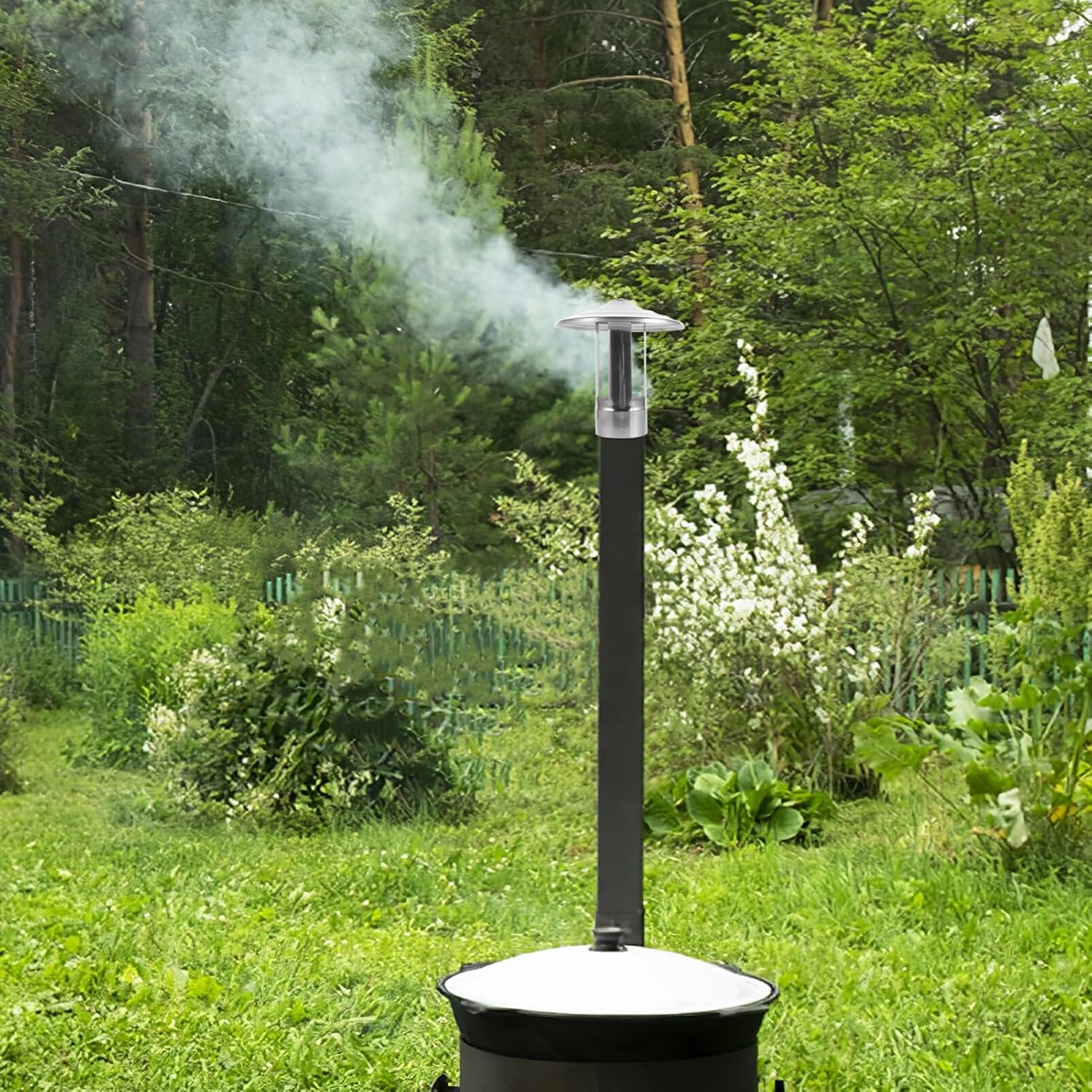 Yardwe Chimney Cap Stainless Steel Rain Cover Flue Protector for Kitchen Roof Windproof Design Easy to Install Suitable for Home Garden Use