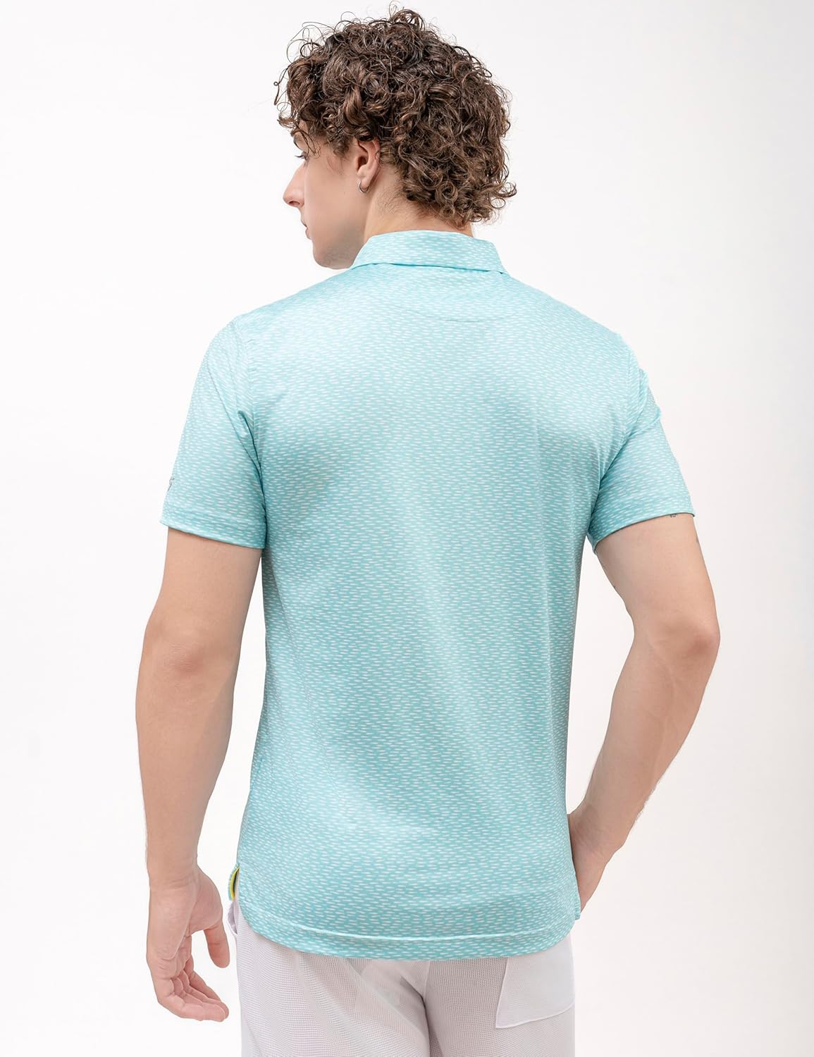 Men's Golf Shirts Short Sleeve Moisture Wicking Dry Fit Print Patterns Collared Performance Polo Golf Shirts for Men