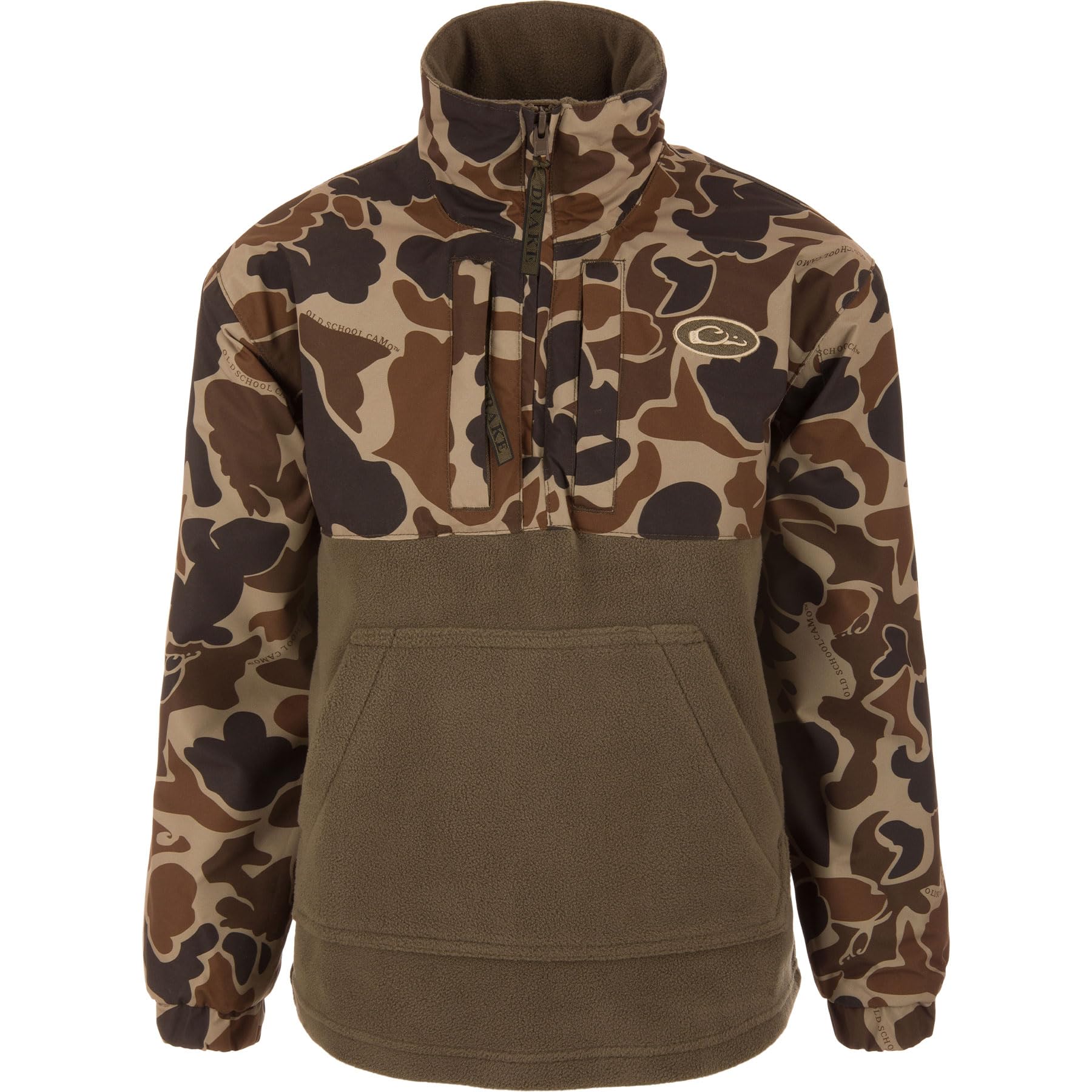Drake Waterfowl Youth MST Eqwader DW3020 1/4 Zip Hunting Waterproof Breathable Fleece Lined Warm Jacket with Multiple Pockets