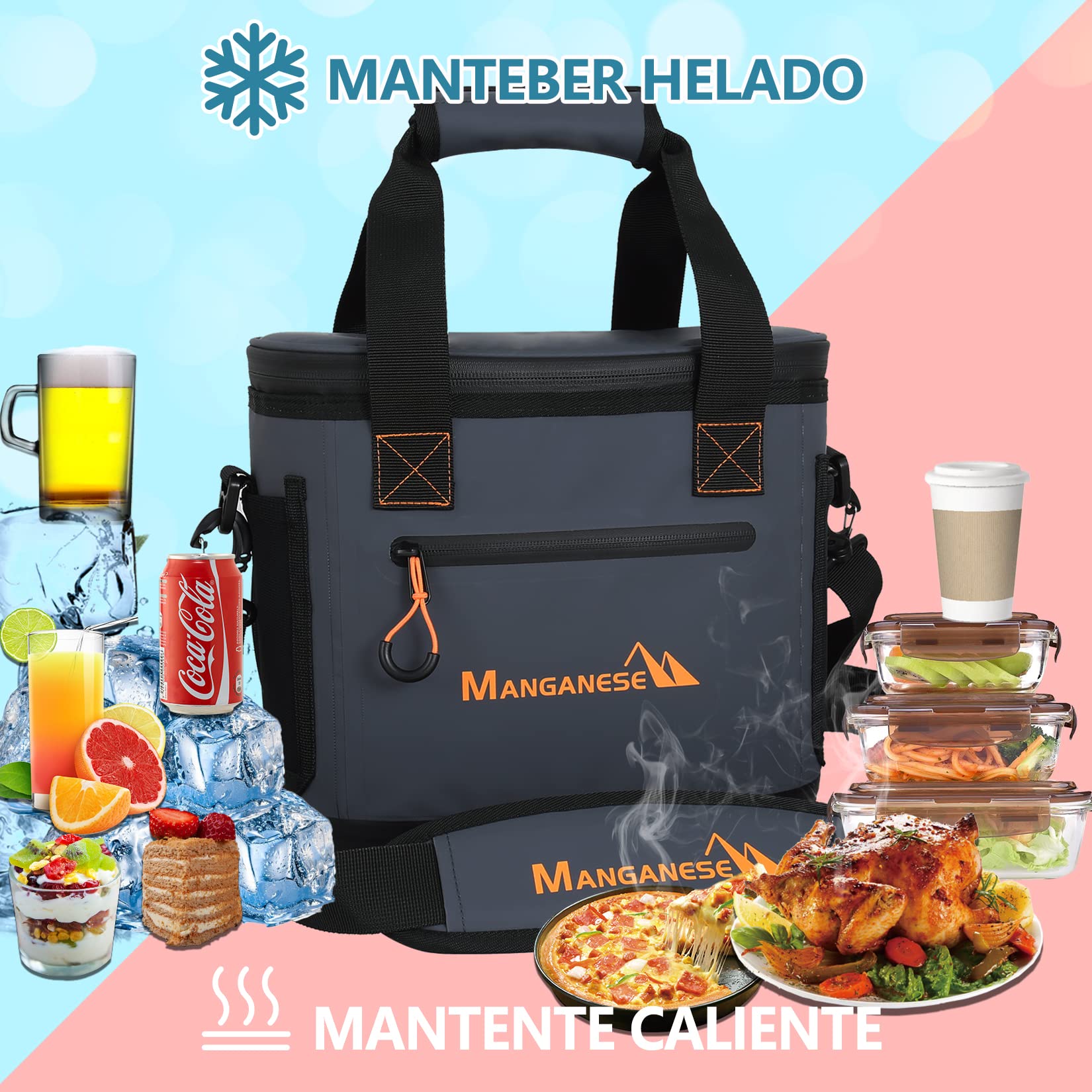 Borsa Termica AORIN Porta Pranzo, 20L Borsa Frigo Grande Morbida