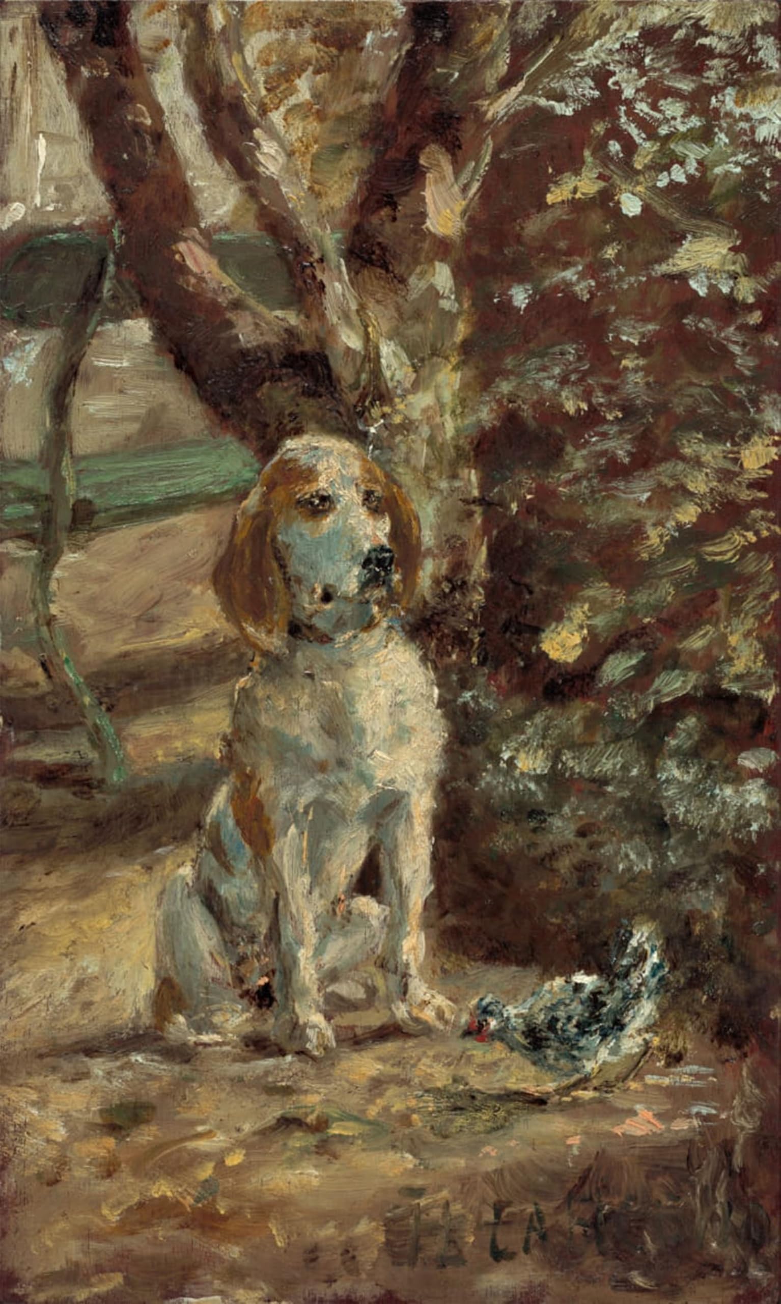 ARTXLXXBN Famous Art Print Poster Vintage Wall Art the Artist Dog Flèche by Henri De Toulouse Lautrec Canvas Art Poster for Home Decor 60x90cm