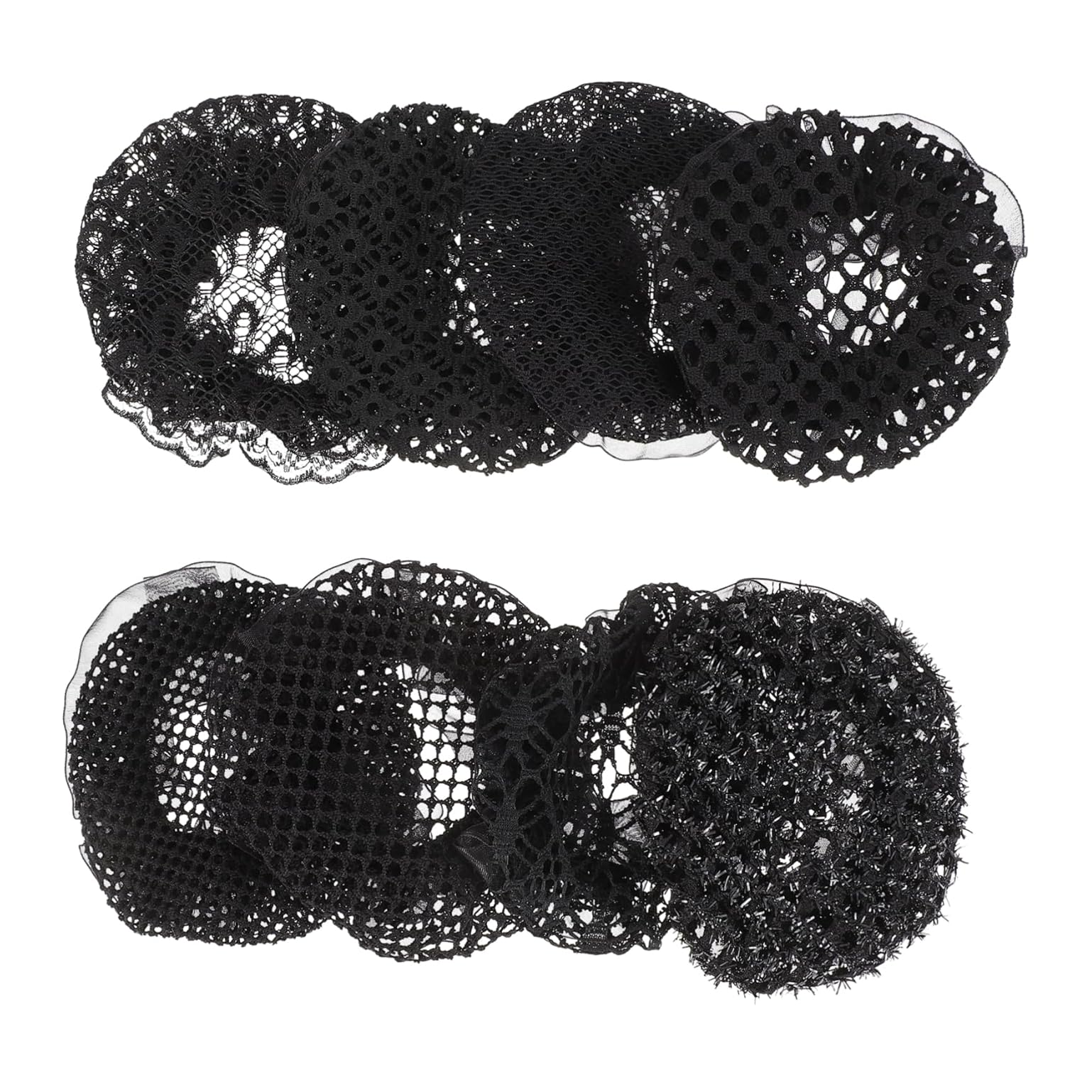 FRCOLOR 8pcs High Elastic Breathability Net Pocket Black