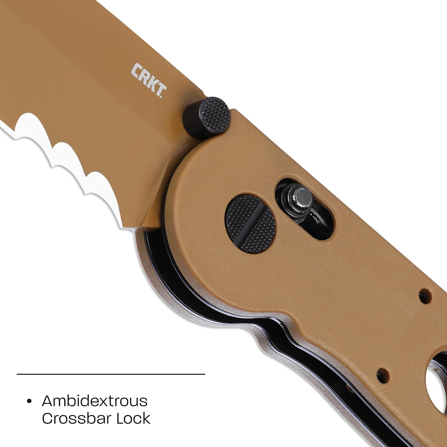 CRKT M16-14XD Folding Knife with Crossbar Lock: D2 Steel Plain Edge Blade, Grivory Handle, Reversible Pocket Clip, M16-14XD