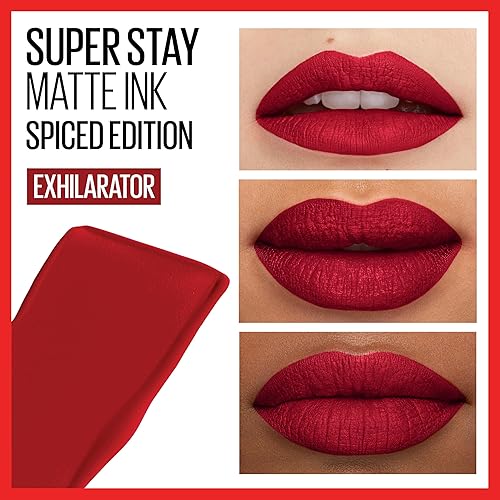 Miniatura 2 de Maybelline New York SuperStay Matte Ink - Lápiz labial líquido, edición picante, Exhilarator, 0.17 onzas líquidas