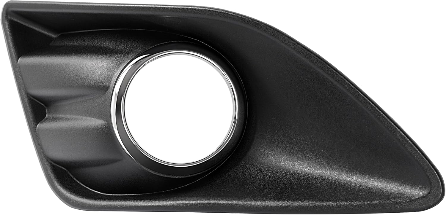 ALMULOO Right Fog Light Bezel Compatible with 2013-2018 Ford C-Max Replacement for DM5Z17B814A FO1039126 Fog Lamp Cover Trim Plastic(PP+ABS) Chrome Black+Silvery Right Side