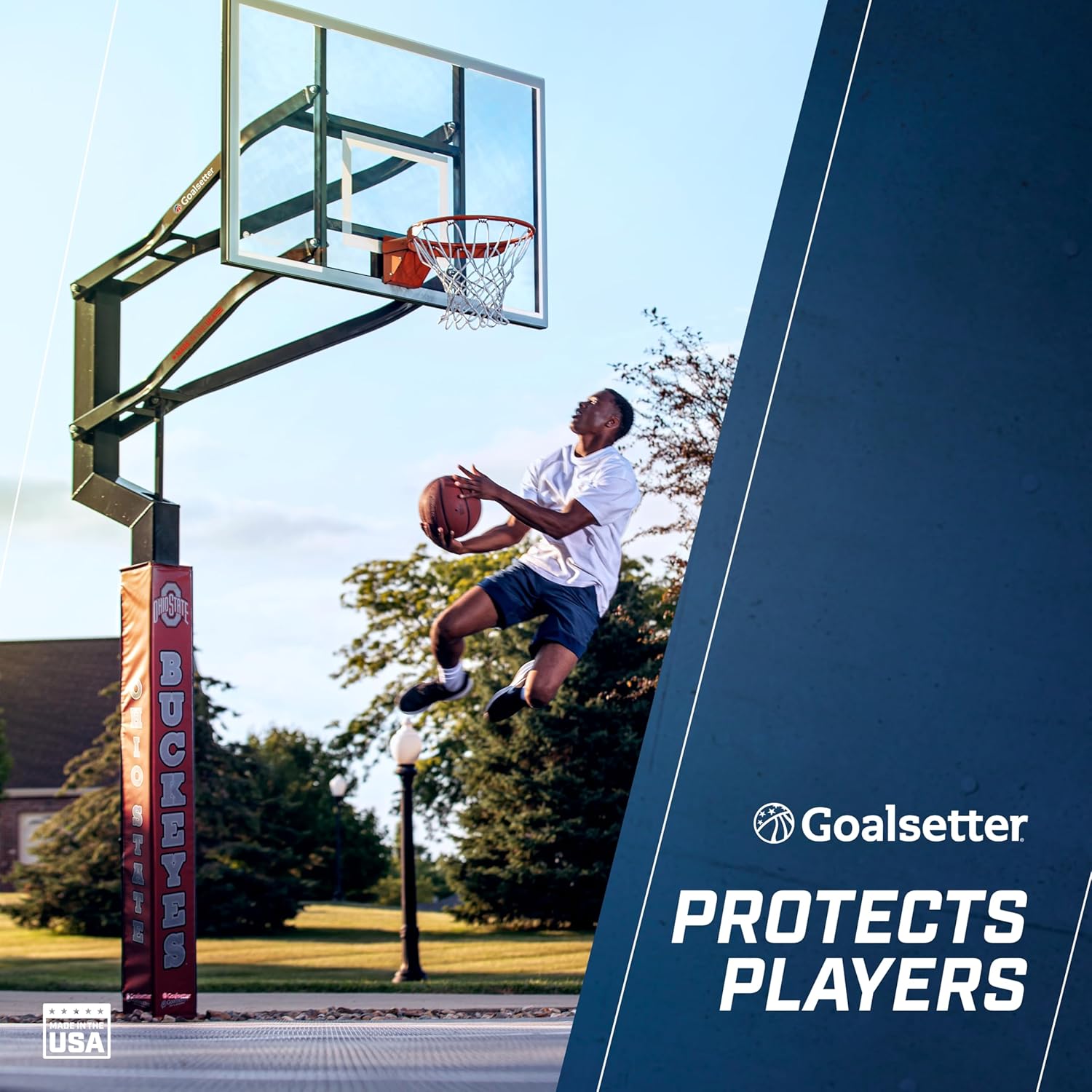 Goalsetter Ohio State Buckeyes Basketball Pole Pad – Black, one Size (PC824-OHS1)