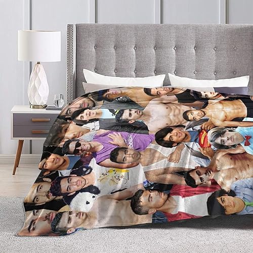 Miniatura 4 de Manta Joe Jonas suave y cómoda manta de lana polar para sofá, oficina, coche, camping, yoga, viajes, decoración del hogar, acogedora manta de playa