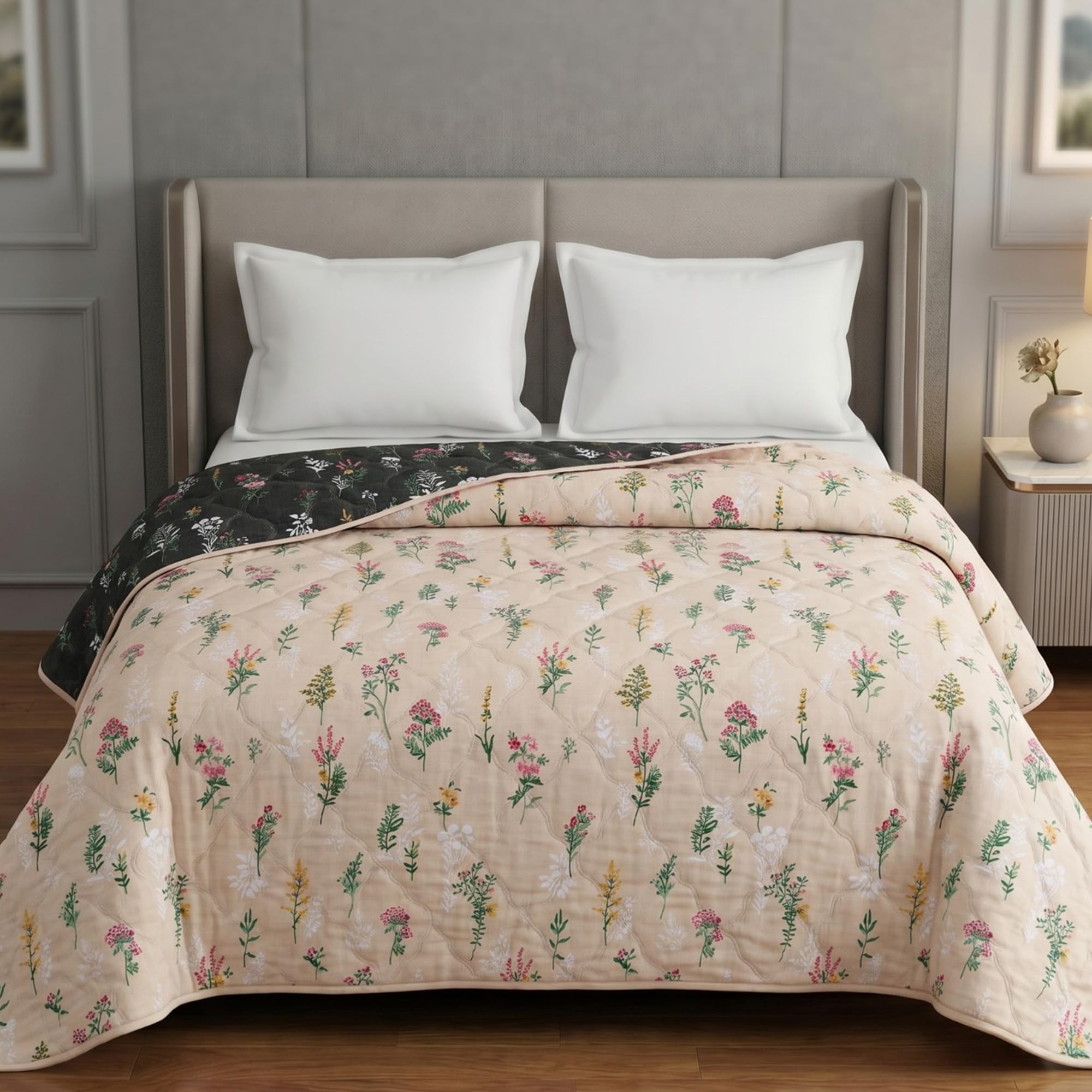 DECORUM Cloud Cotton Double Bed Comforter 90x90 Inch 250 GSM | Ultrasonic Quilted AC Blanket | Lightweight All Season Microfiber Quilt | Ultra Soft & Warm Bedding-picture-21