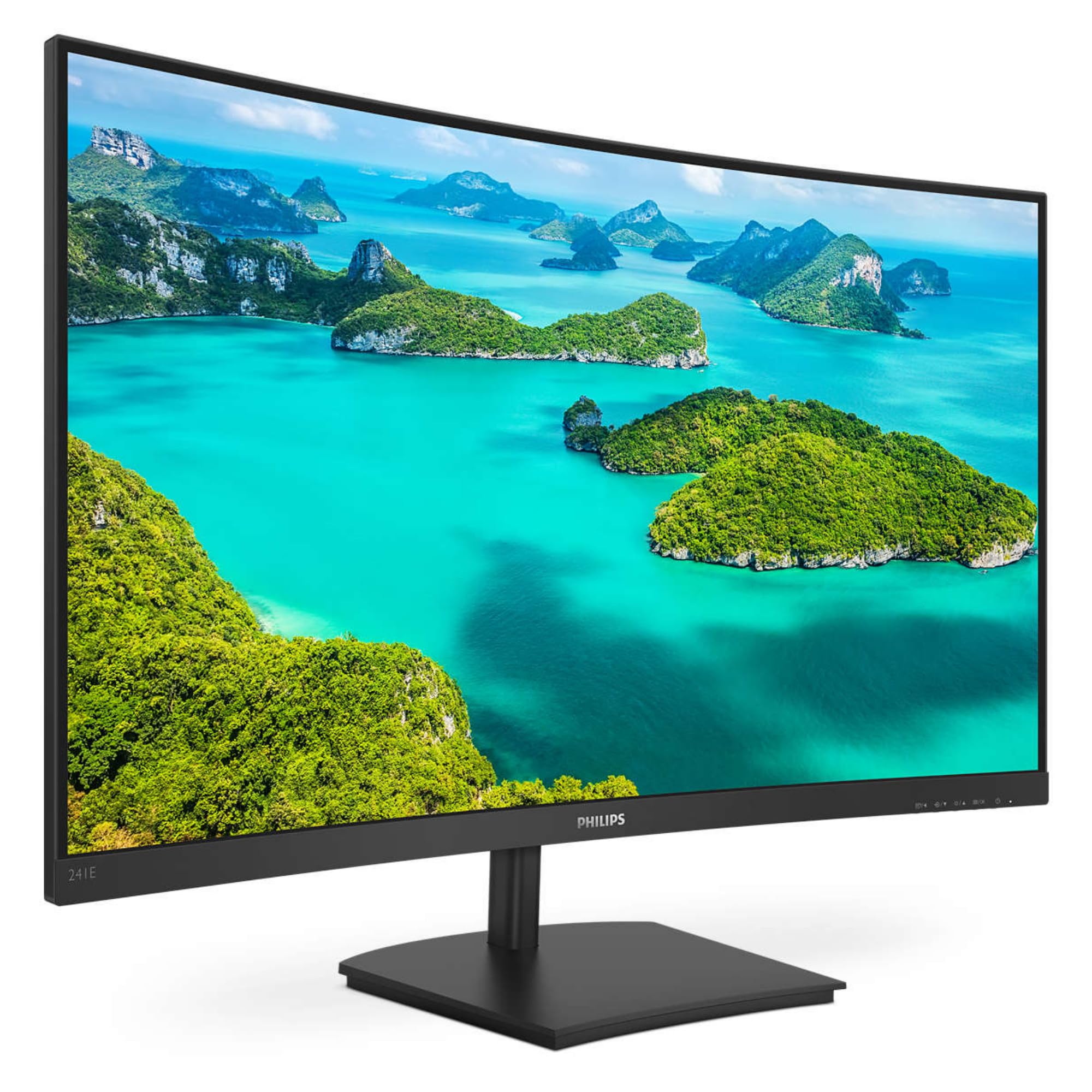 Philips 241E1SC Monitor 24 Pulgadas FHD Curvo, 75Hz, VA, 4 ms GtG (1920x1080, 1x HDMI), Negro