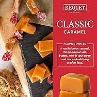 Vista 4 de Béquet Caramel - Clásico - Caramelo envuelto individualmente - Caramelo gourmet - Hecho en Montana - Kosher (Estrella D) y sin gluten - Bolsa