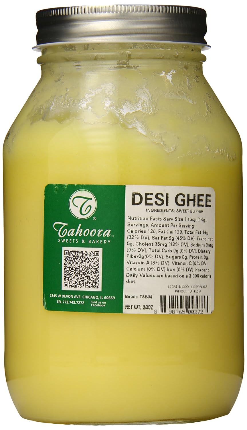 Tahoora Desi Pure Ghee Clarified Butter, 24 Ounce