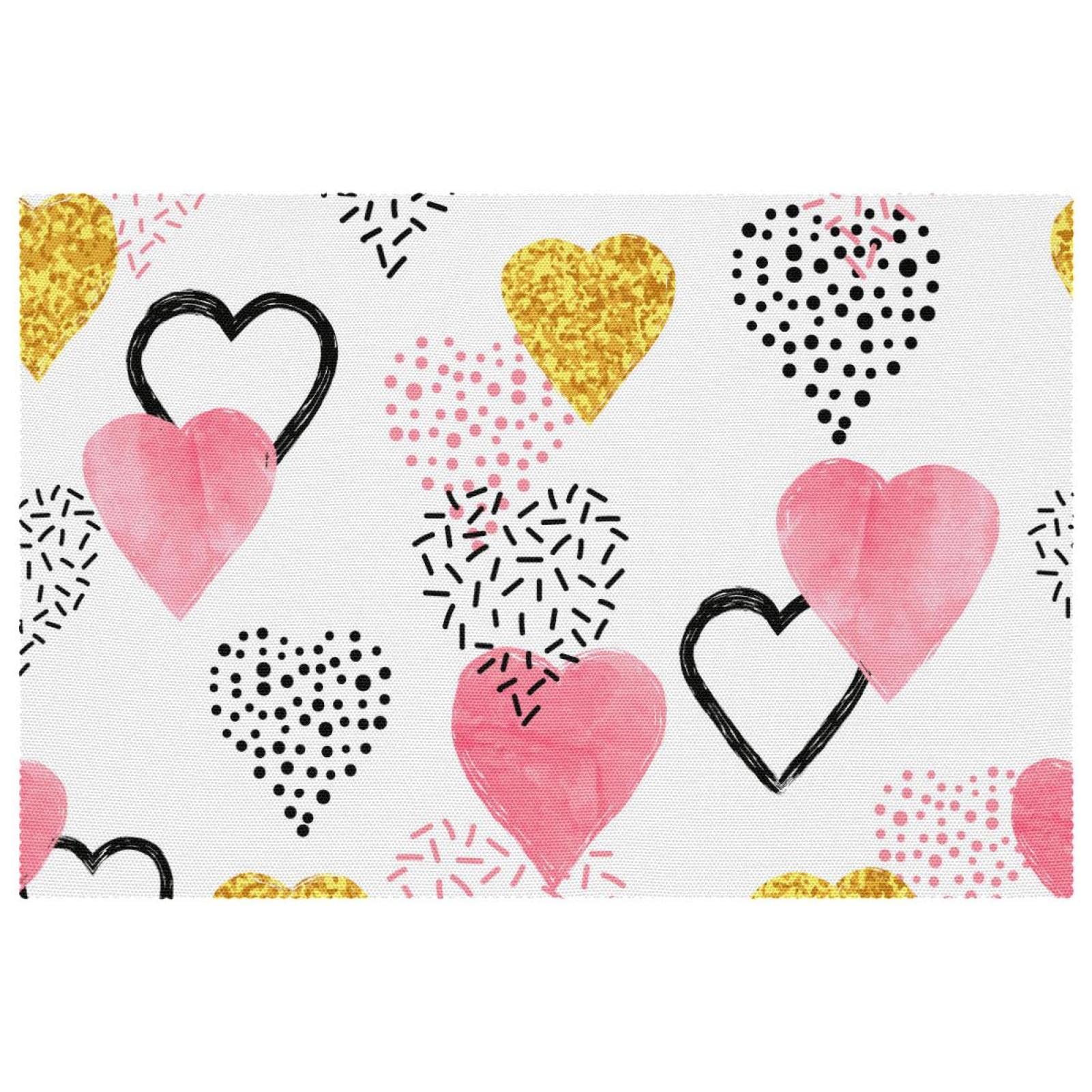 Set de table en forme de cœur 30x45cm résistant chaleur et antidérapant repas de fête