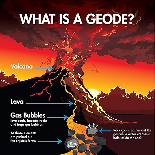 Miniatura 5 de Rompe tus propias 25 geodas marroquíes grandes (1 a 3 pulgadas), grandes recuerdos de fiesta de cumpleaños y una divertida actividad familiar,