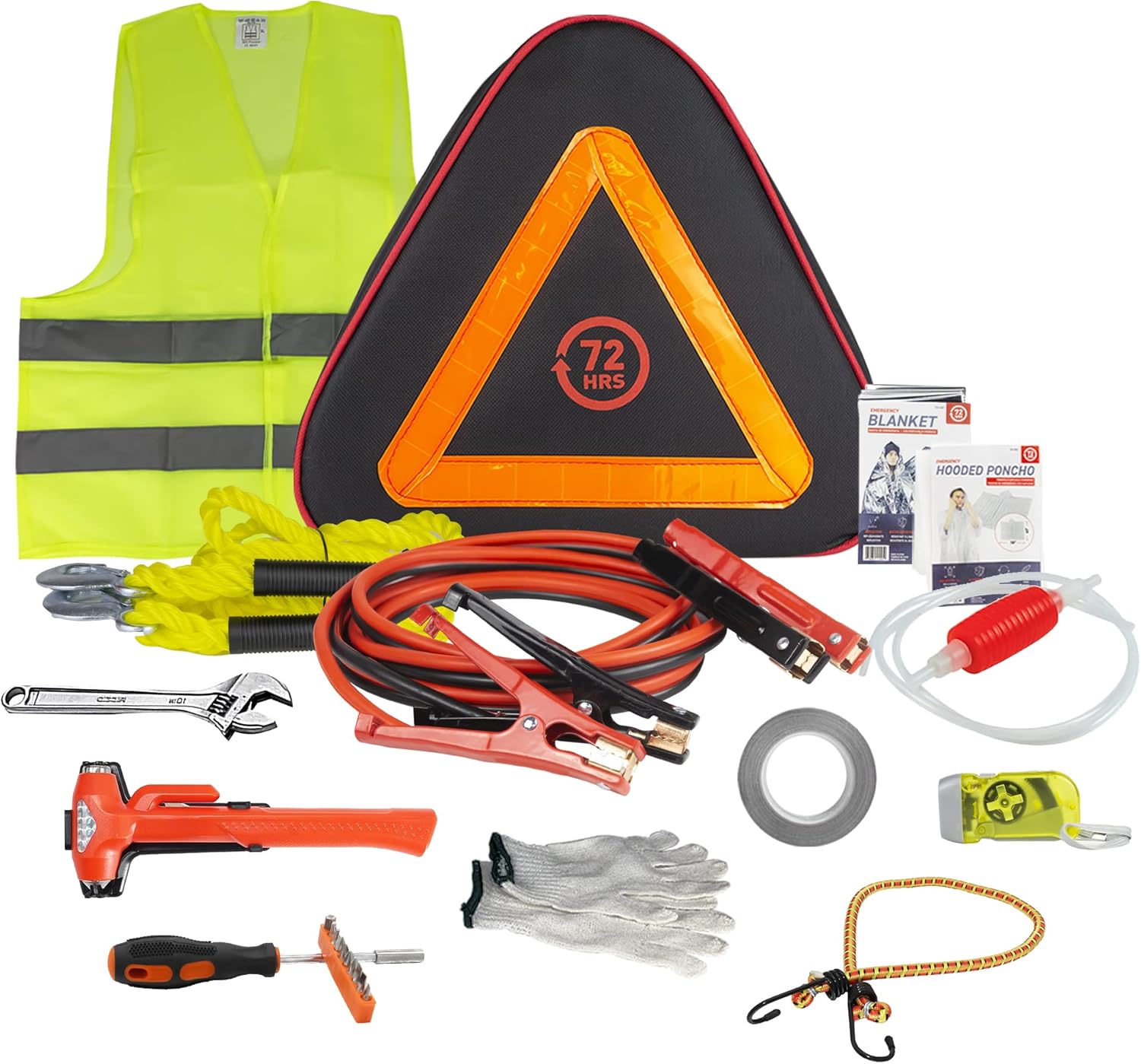 72 HRS Auto Roadside Emergency Kit, Roadside Emergency Kit, Car Safety Kit, Roadside Assistance