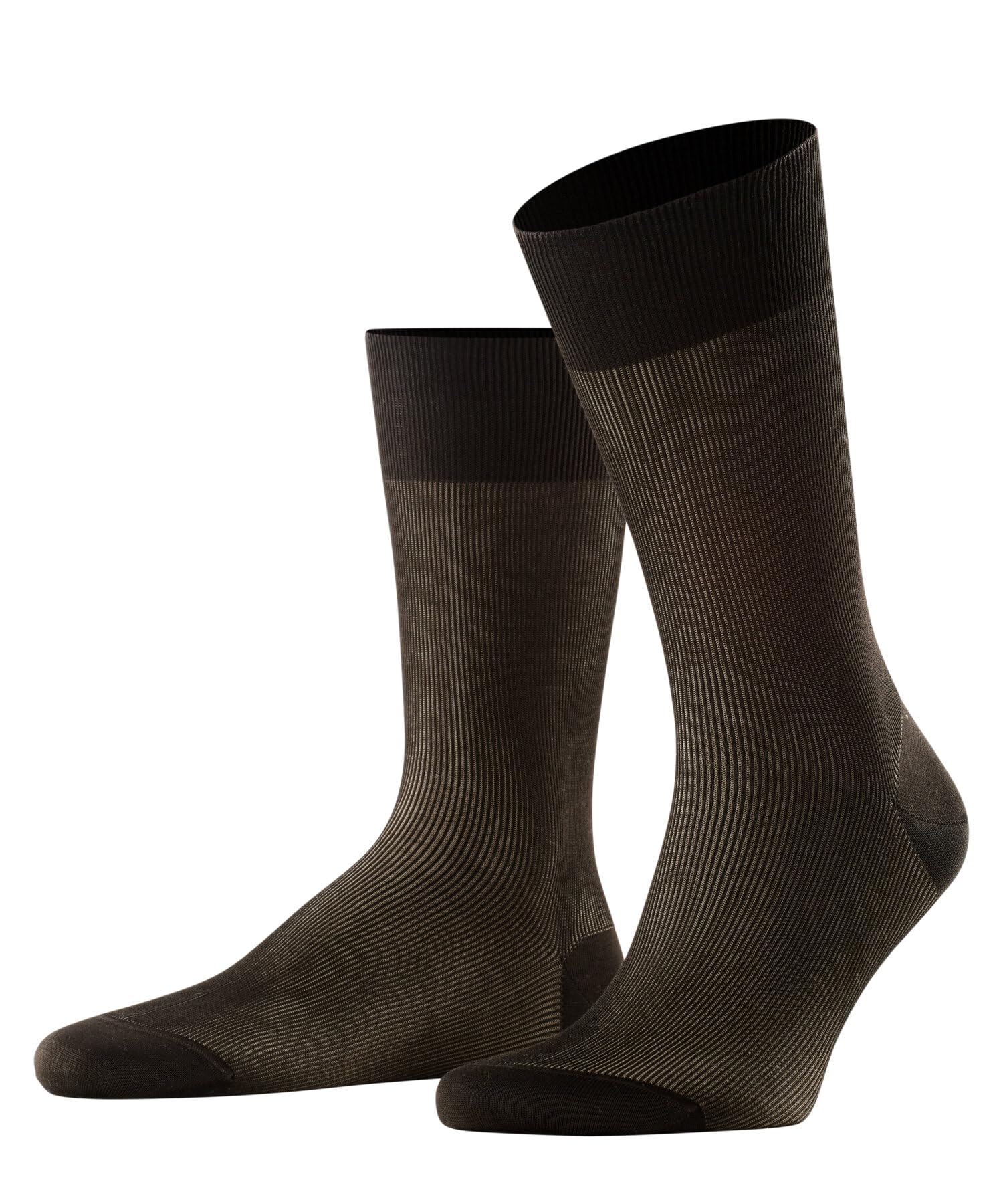 FALKE Men's Fine Shadow M So Cotton Patterned 1 Pair Socks, Brown 5931, 10-11