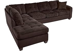 Homelegance Emilio Reversible Sectional Sofa in Dark Chocolate