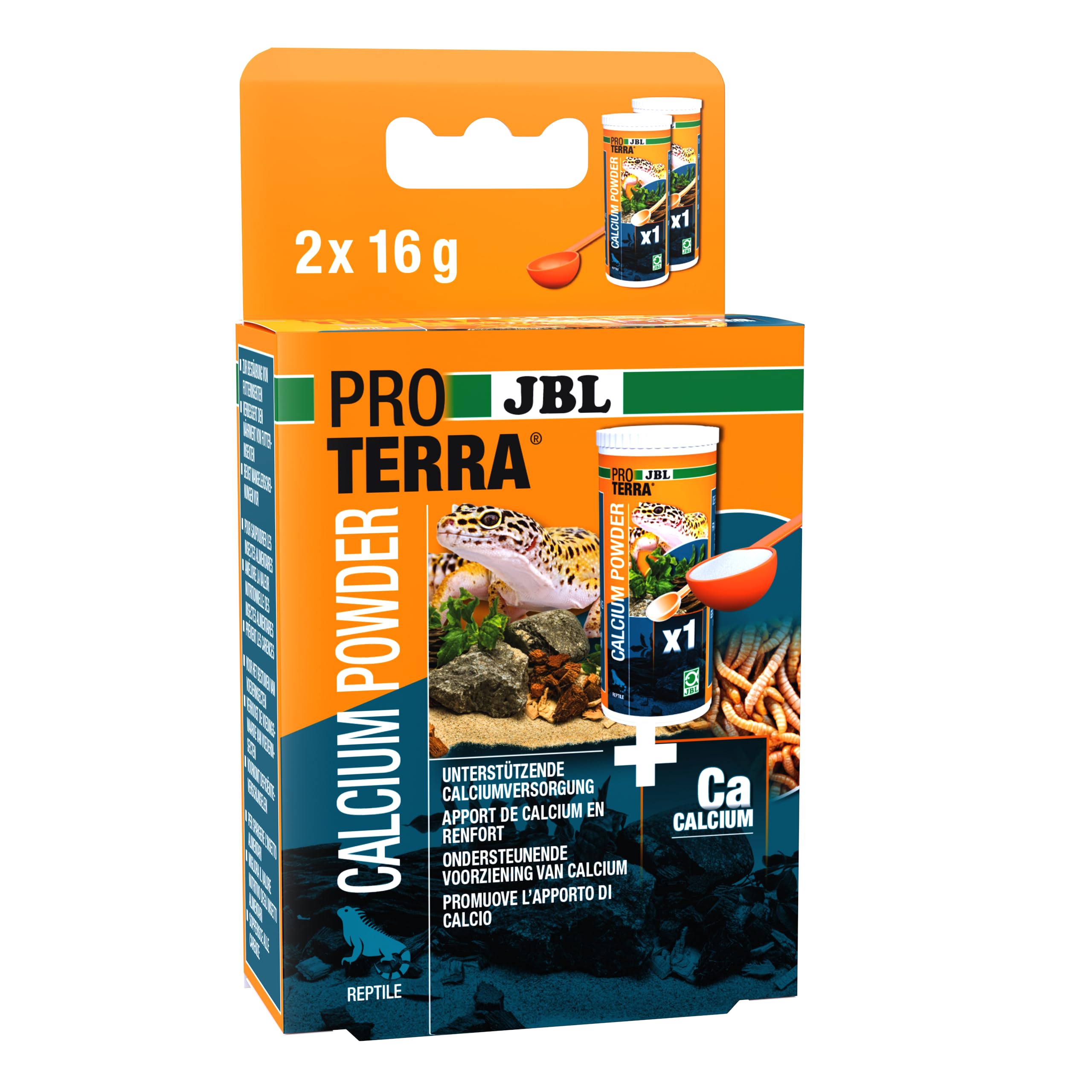 JBL Proterra Calcium Powder 2 x 25ml Mineralien-Ergänzungsfutter alle Reptilien