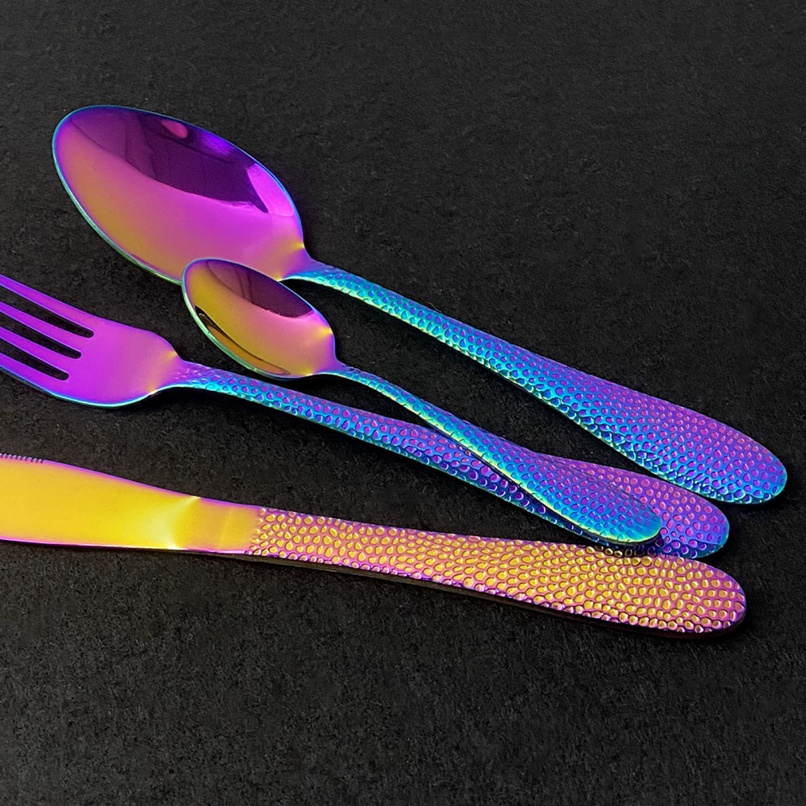 Juegos De Cubertería Vajilla De Acero Inoxidable Vajilla De Cocina Cena Pastel Tenedor Cuchara Cuchillo Cubiertos Juego De 20Uds Champán