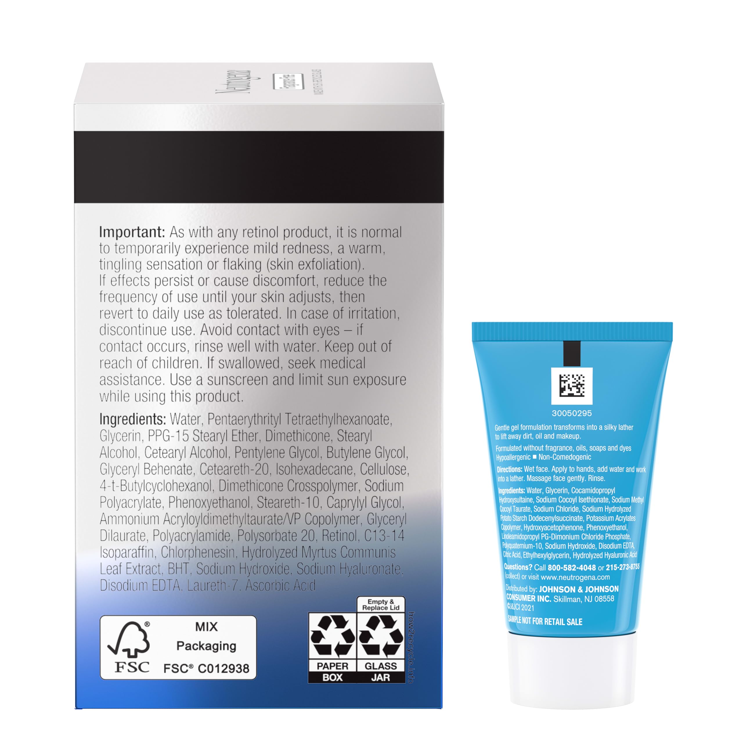 Neutrogena Rapid Wrinkle Repair Pro+ Night Cream with Facial Cleanser
