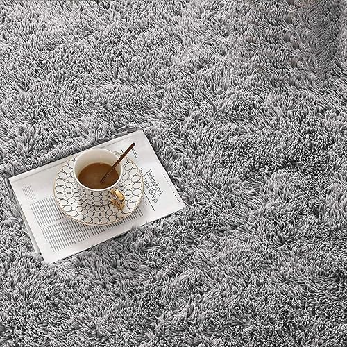 Miniatura 3 de WHOW Alfombra súper suave, moderna para sala de estar, alfombra mullida para dormitorio, habitación de los niños, guardería y decoración del hogar