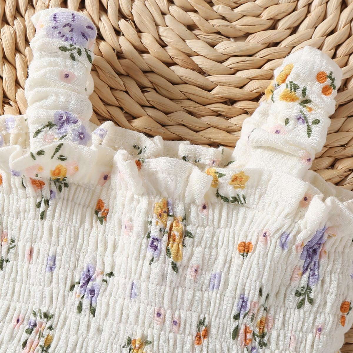 Letnie sukienki dla noworodków, dziewczynek, kwiatowe, boho sukienka bawełniana i lniana z falbankami, z czapką, letnie ubrania dla niemowląt
