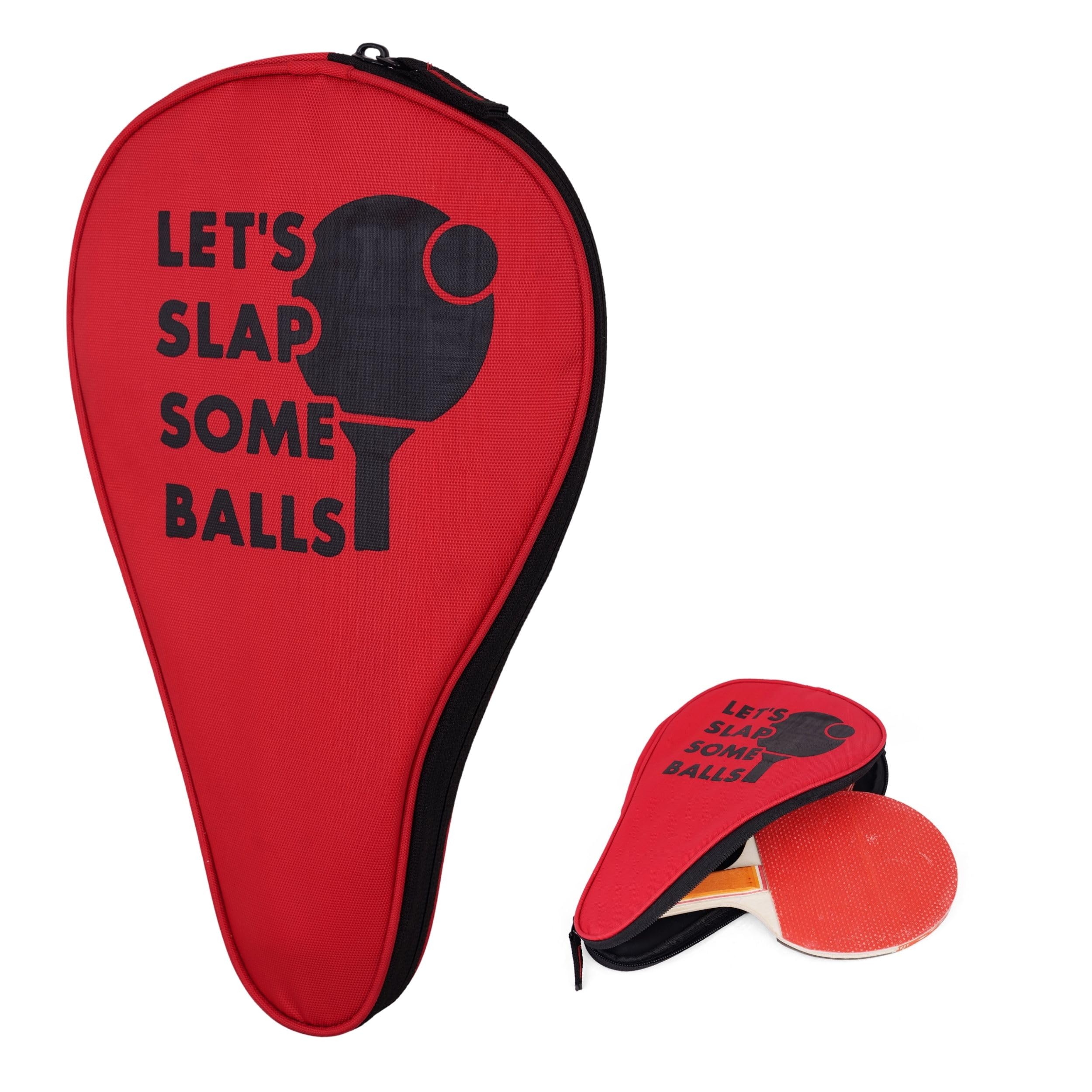 PANFIKH Table Tennis Bat Cover With Full Padding | TT Racket Kit Bag | Bats Case for Maximum Protection and Style | Waterproof Tennis Bag - Red-image-43
