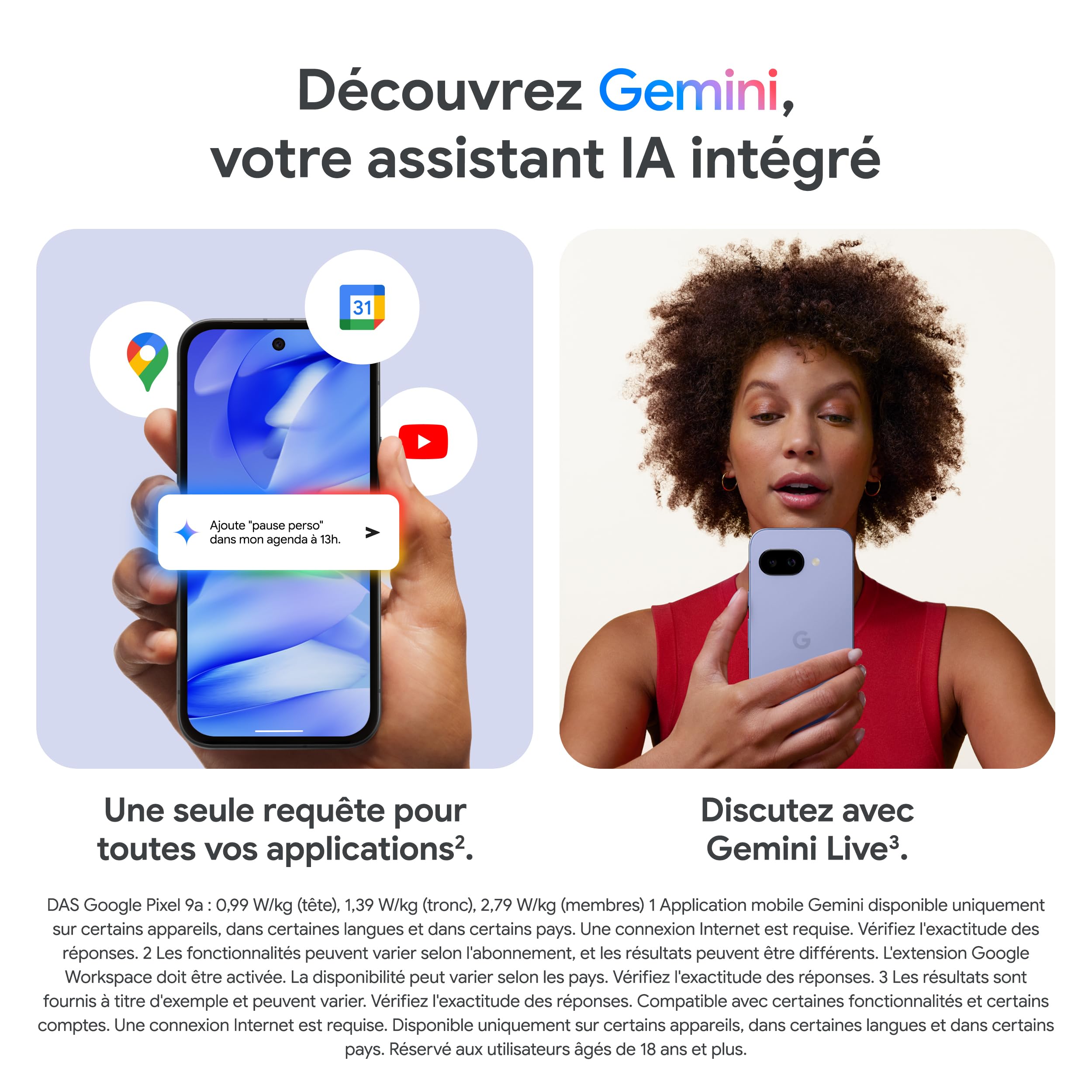 Google Pixel 9a – Smartphone Android débloqué avec Appareil Photo IA, Batterie Longue durée et sécurité Robuste – Noir Volcanique, 128GB