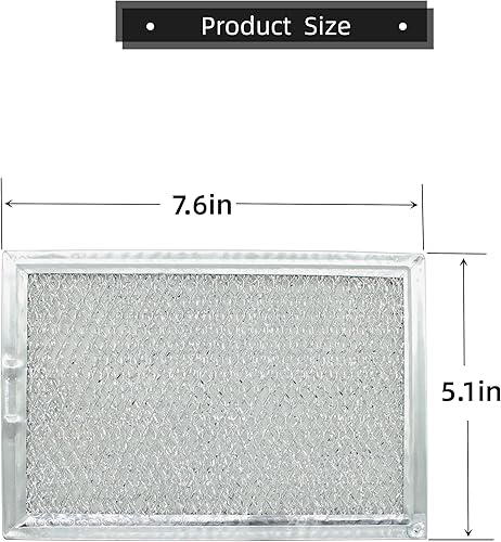 Miniatura 2 de Filtro de grasa para microondas que reemplaza 5304464105 WB06X10608 Filtro de grasa para microondas GE compatible con 5.1 x 7.6 pulgadas (paquete de
