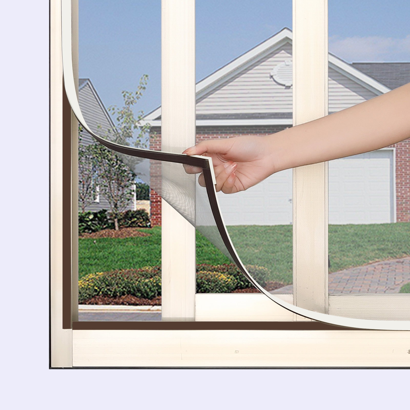 Window Screen Mesh Magnetic Window Screen Adjustable DIY Window Net ...