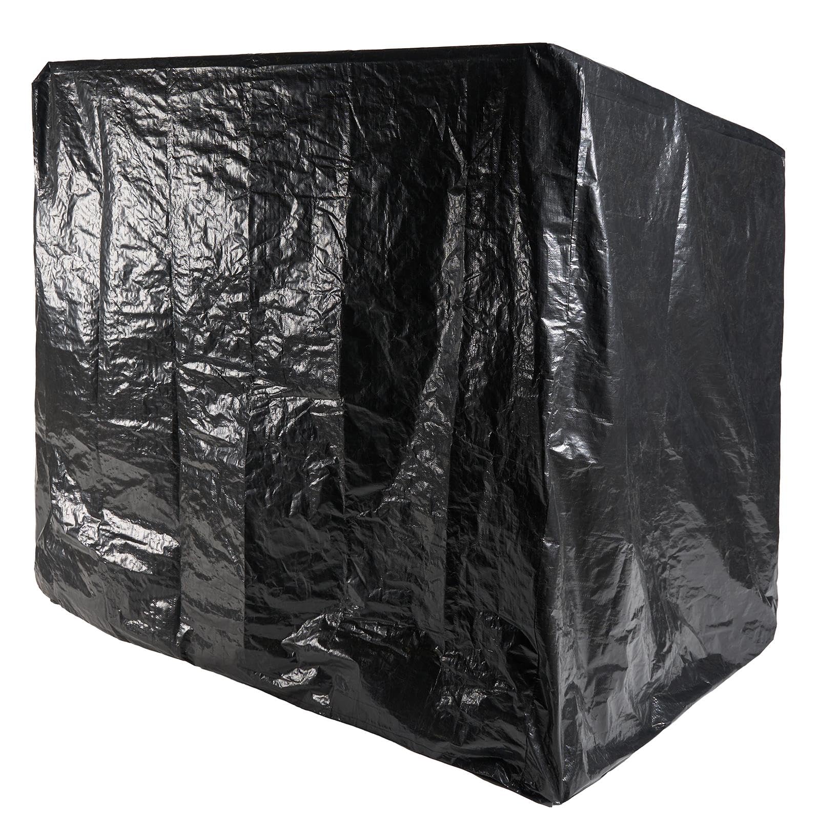 OHS Garden Swing Cover Waterproof Heavy Duty 3 Seater Outdoor Swing Chair Cover with Drawstring Polyethylene Plastic Windproof Anti-UV Patio Garden Hammock Covers, Black - 180 x 130 x 160cm