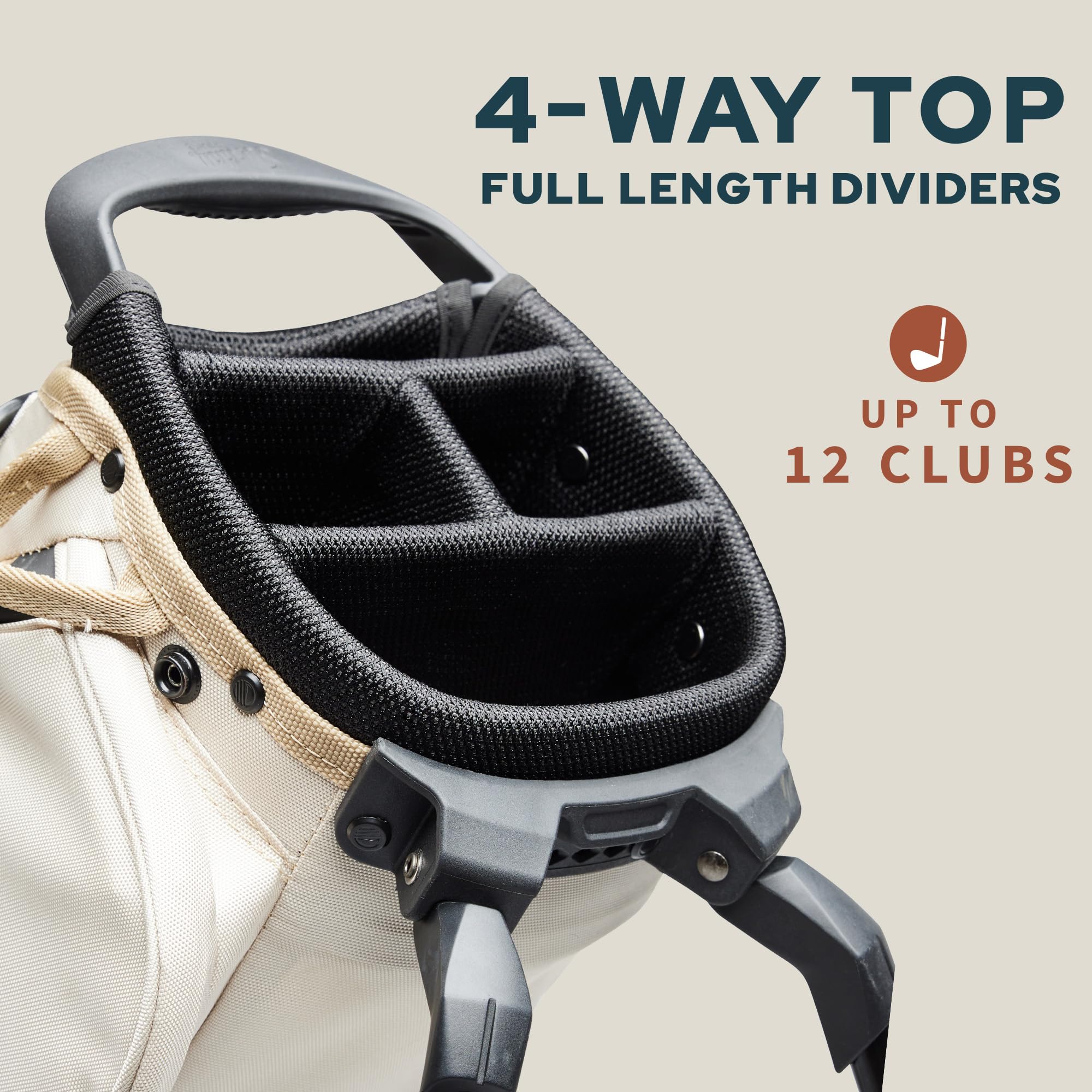 Sunday Golf EL Camino Tasche – Leichte Tasche mit Gurt und Ständer – Einfach zu tragen – Par 3 und Standardkurse, 3,9 Pfund
