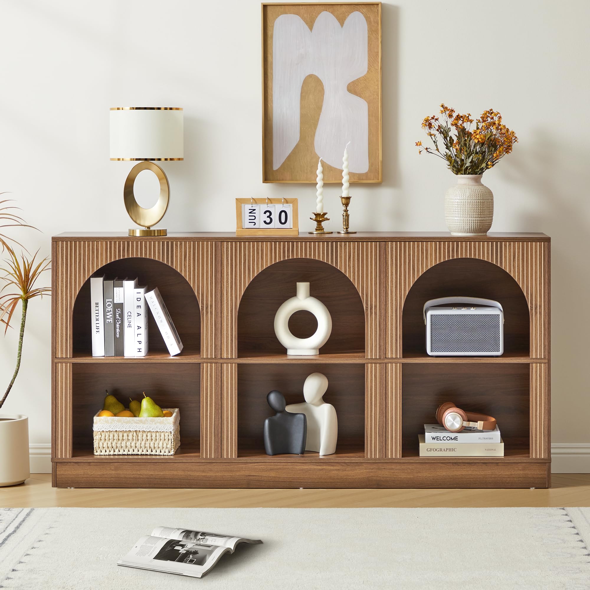 Amazon.com: weselon Console Table with 3-Tier Open Storage, 63