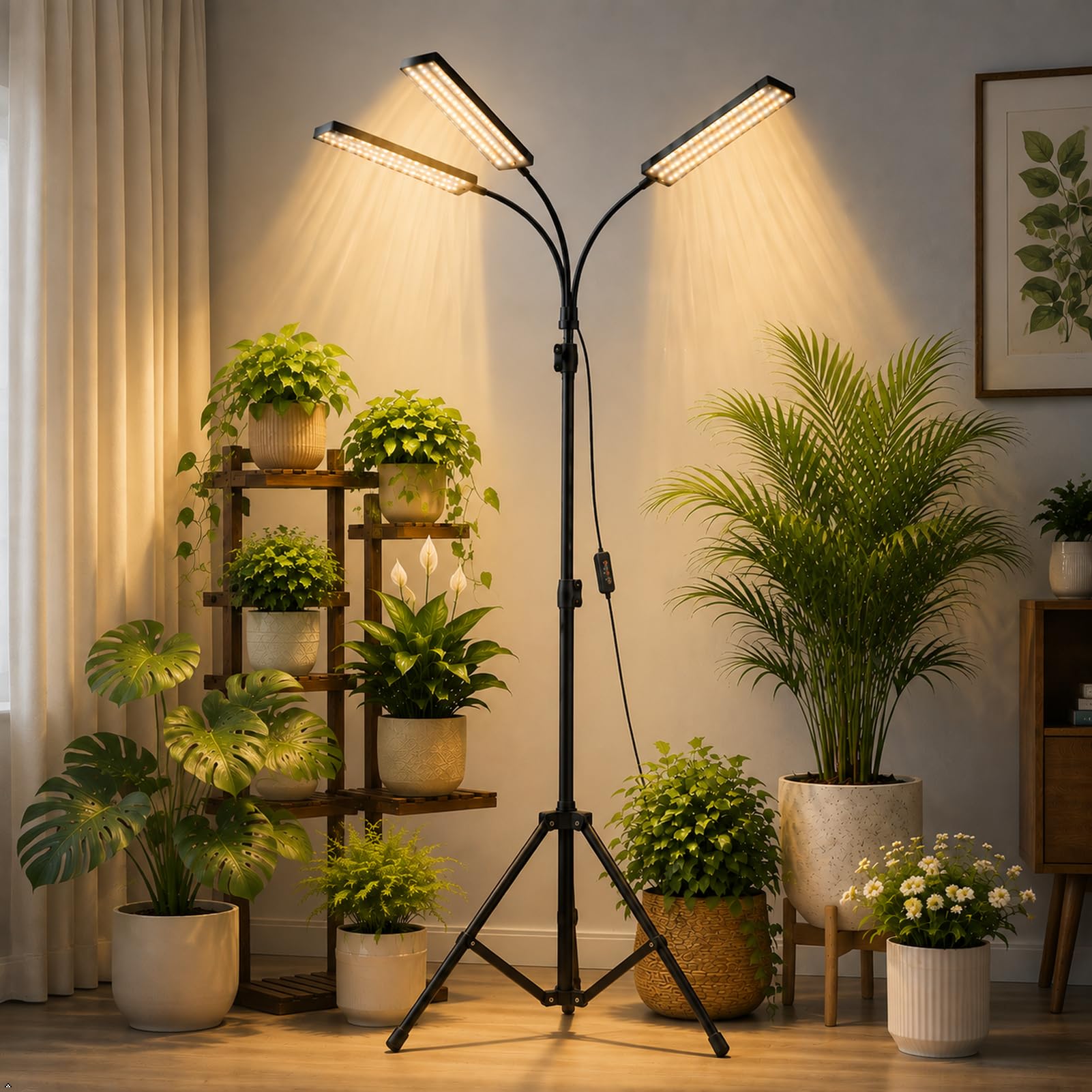 JKOKPMG Grow Lights for Indoor Plants,360LEDs 26W Plant Light with Stand