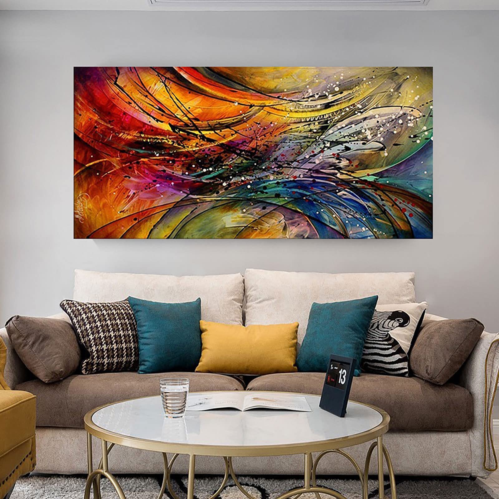 Instarry Fai da Te 5D Kit Diamond Painting Quadri Grandi Dimensioni Pittura Astratta Moderna Pittura Diamante Artigianato per Decorazioni Murali 120x60 cm