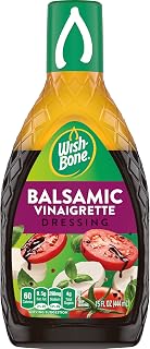 Wish-Bone Balsamic Vinaigrette Dressing 15 oz - Robust Herbs, Cracked Pepper & EVOO for Salads & Marinades