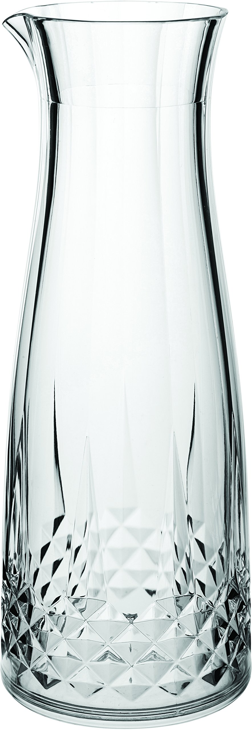 Utopia Gatsby Polycarbonate Carafe 36oz / 1.1 Litre - Set of 6 - Vintage Plastic Wine Decanter Transparent