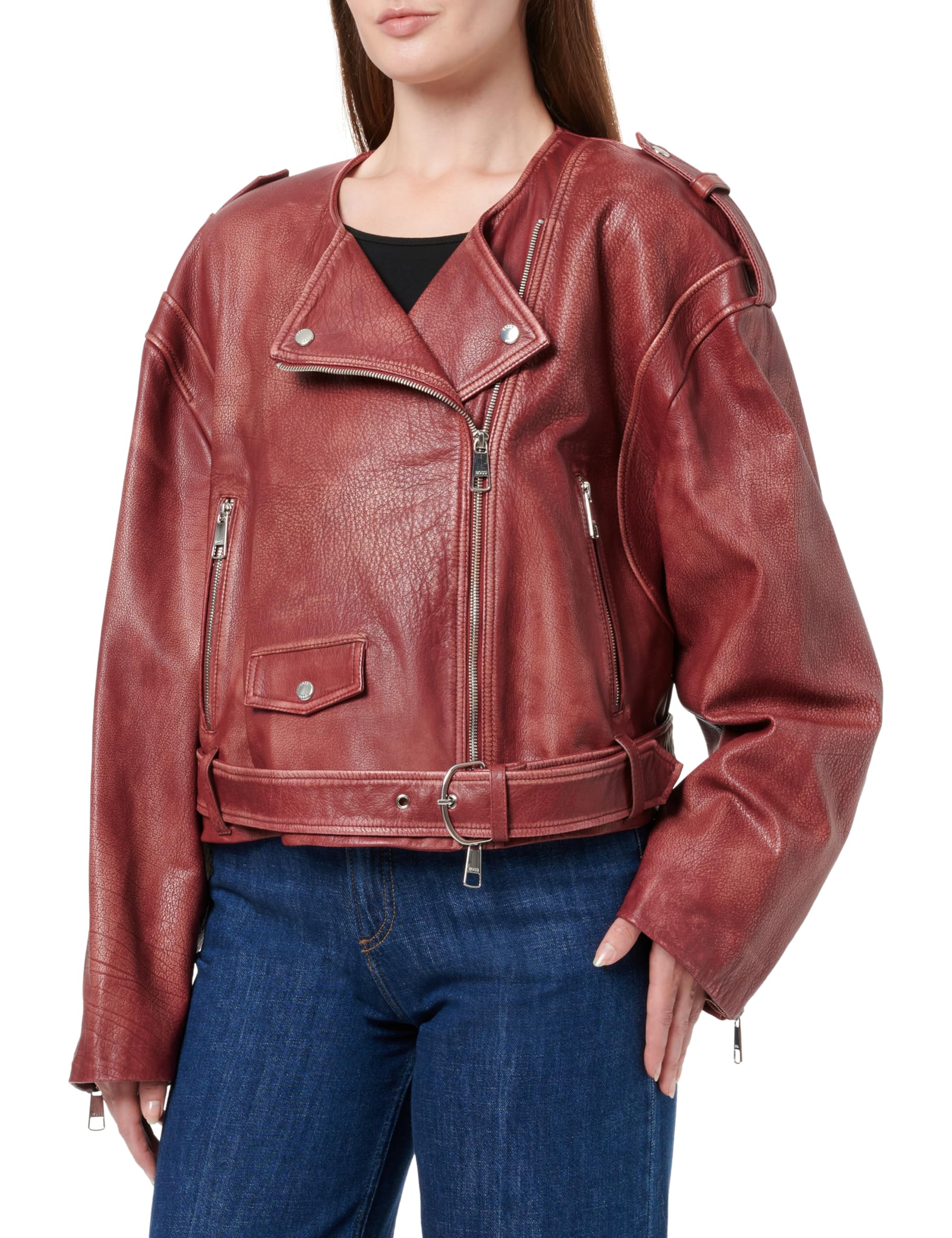 BOSS Damen C_sadora Leather_Jacket