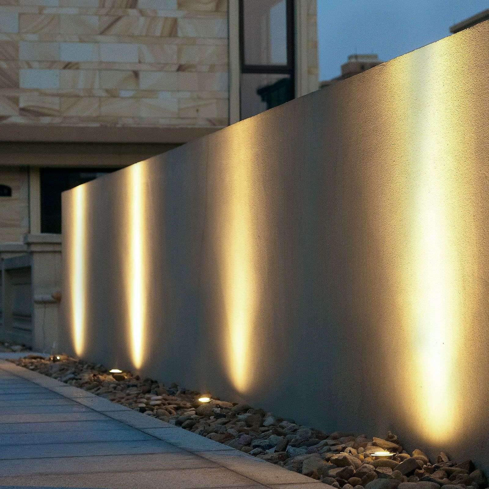 Lucande Bombillas LED foco empotrable de suelo exterior en acero | luz de suelo ip67 estanco al polvo y sumergible temporalmente, 3 fuentes de luz, moderno, 3000 k blanco cálido, de vidrio,